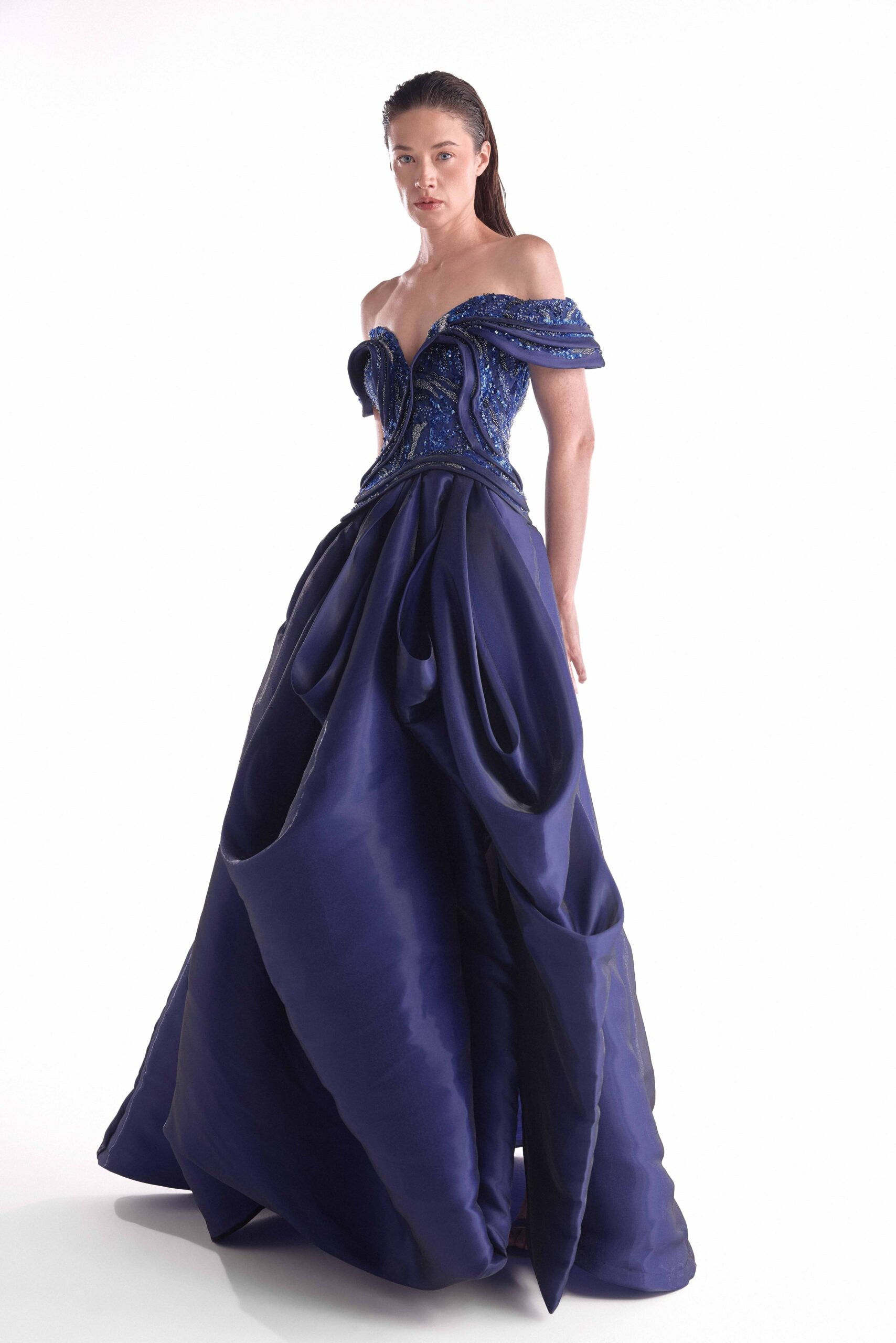 Midnight Nocturne Embellished Gown G2147