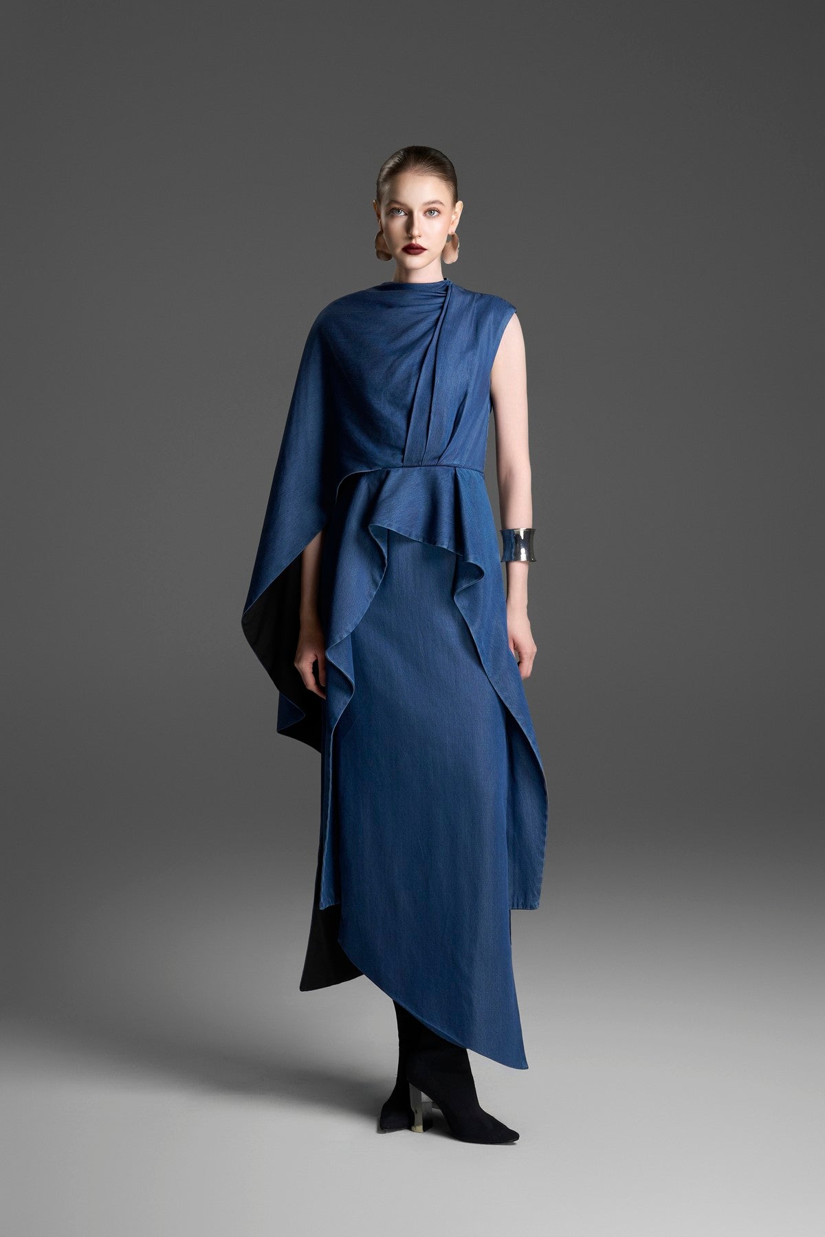 Blue Cascade Dress