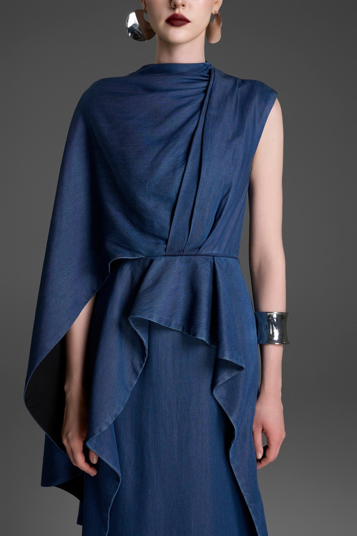 Blue Cascade Dress