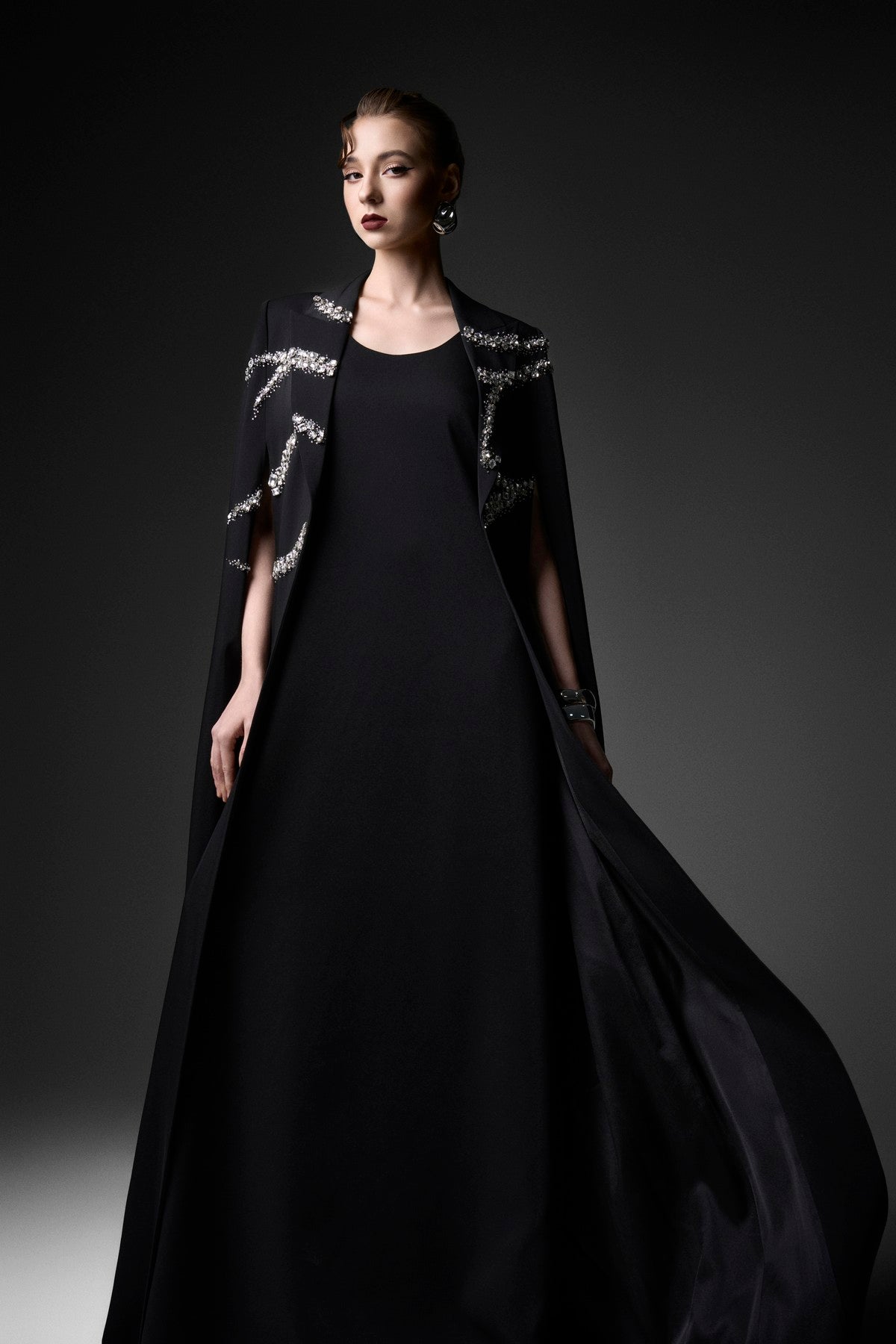 Wave Satin Cape