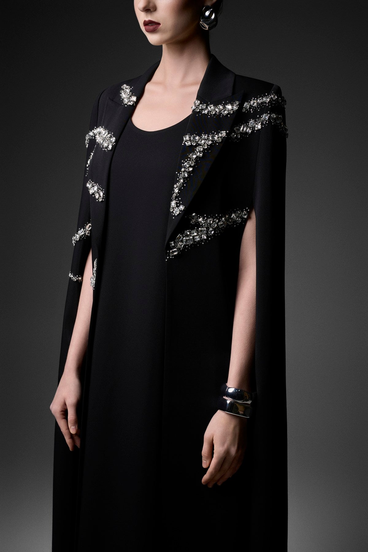 Wave Satin Cape