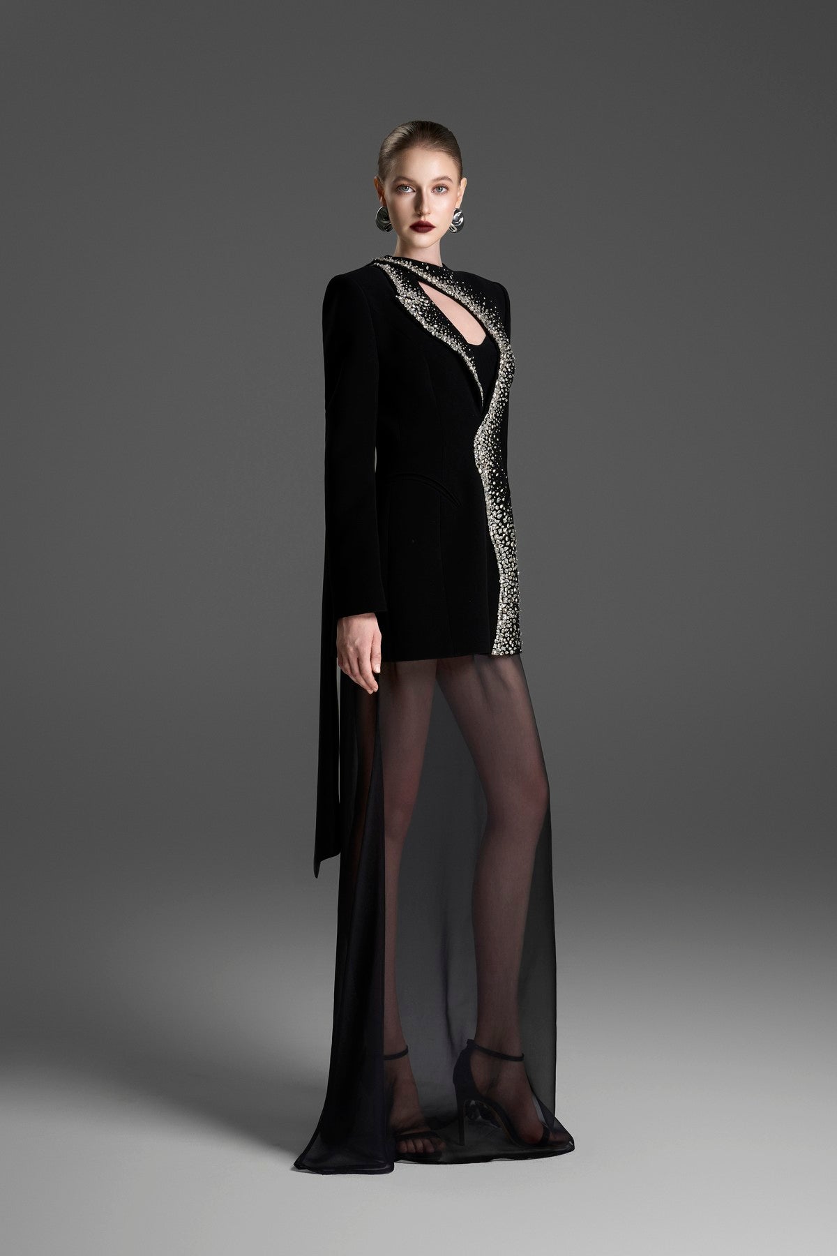 Sheer A-line skirt