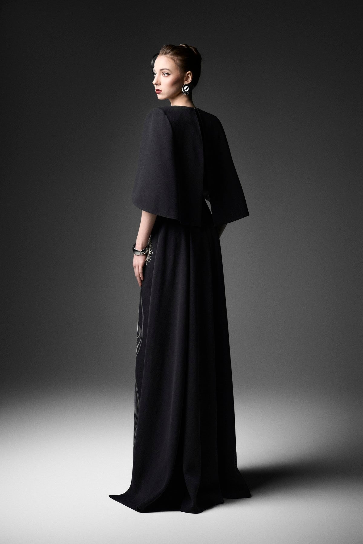 Woodgrain Cape Dress