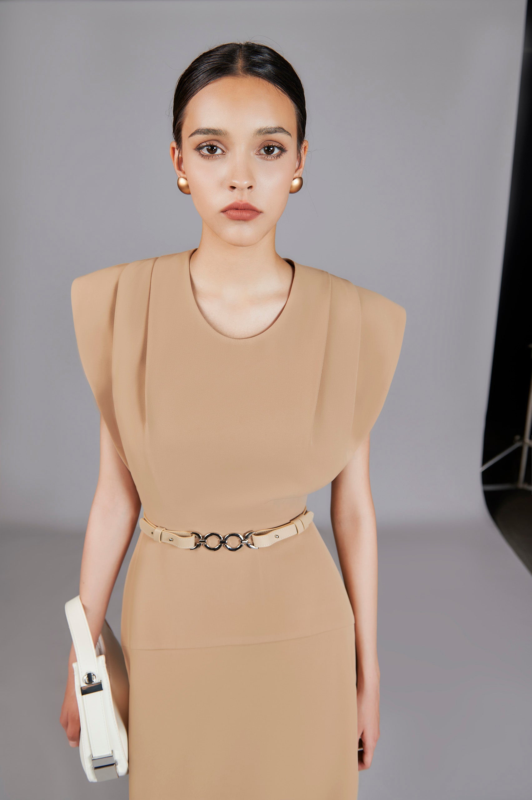 Genni Camel A-line Dress