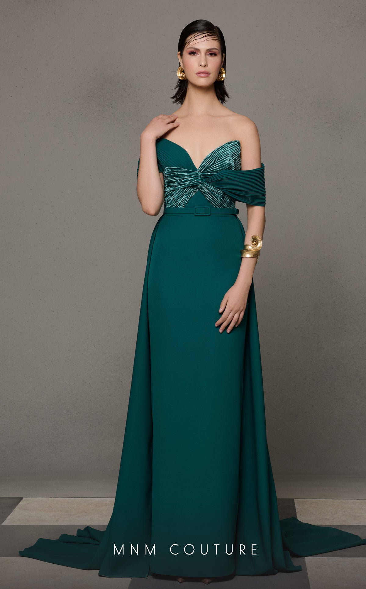 Green Long Evening Dress N0627