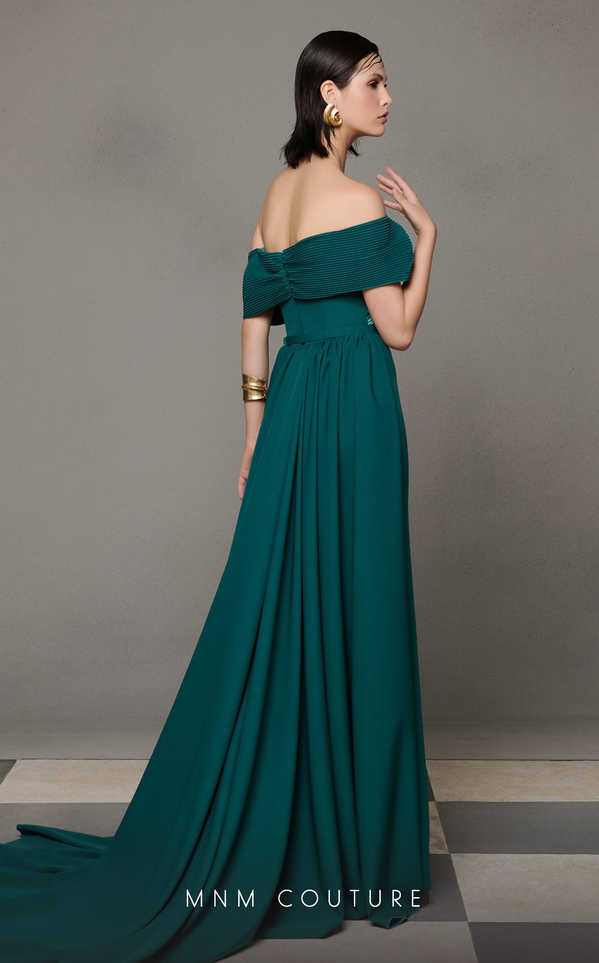 Green Long Evening Dress N0627