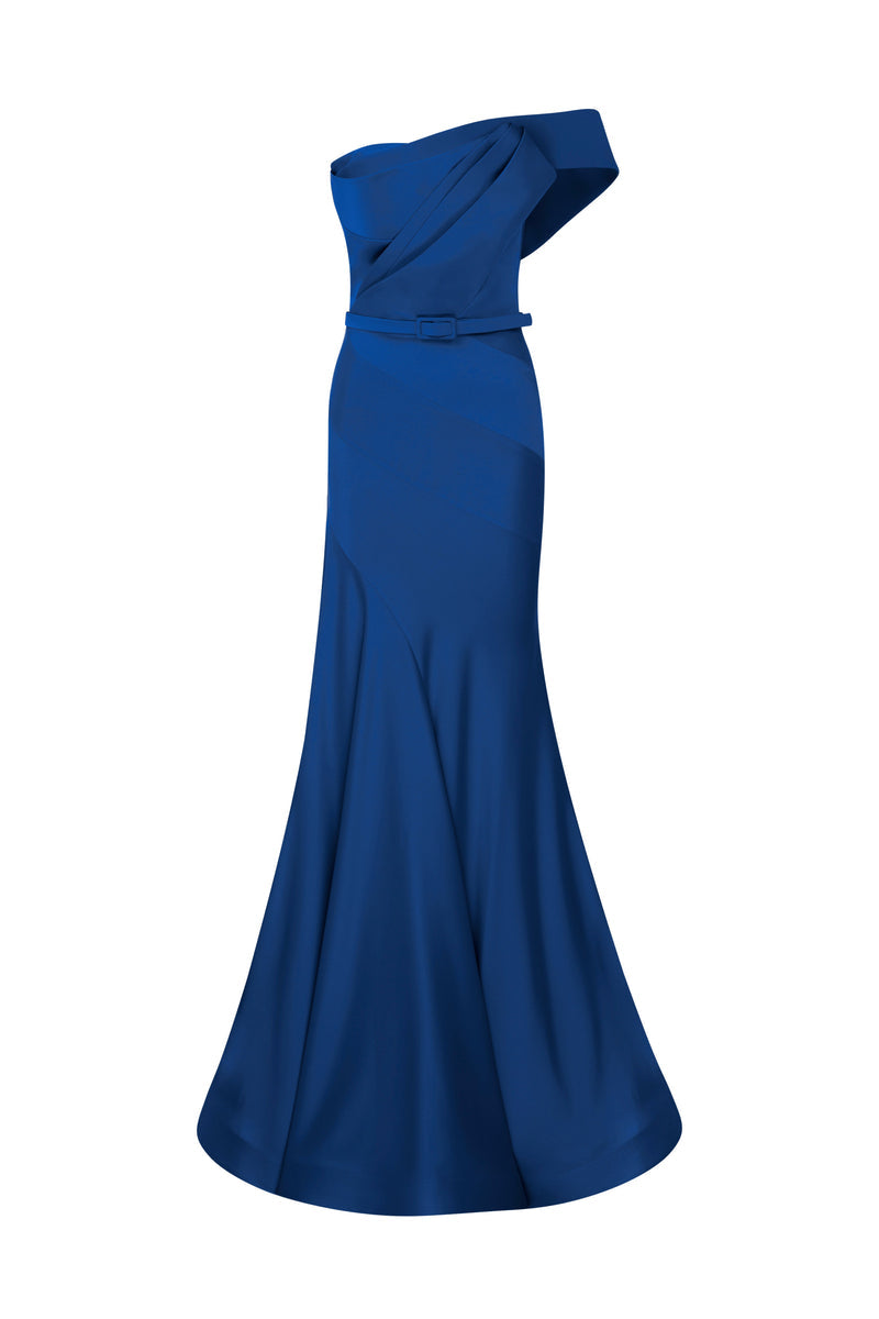 Green Strapless Evening Gown N0543