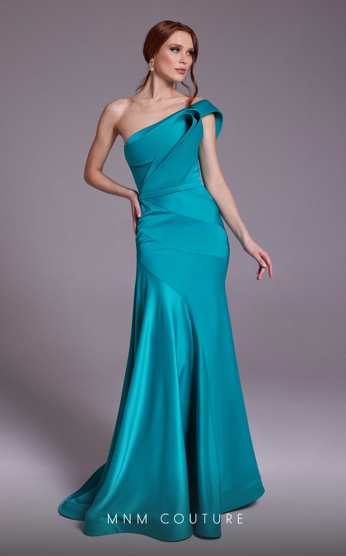 Green Strapless Evening Gown N0543