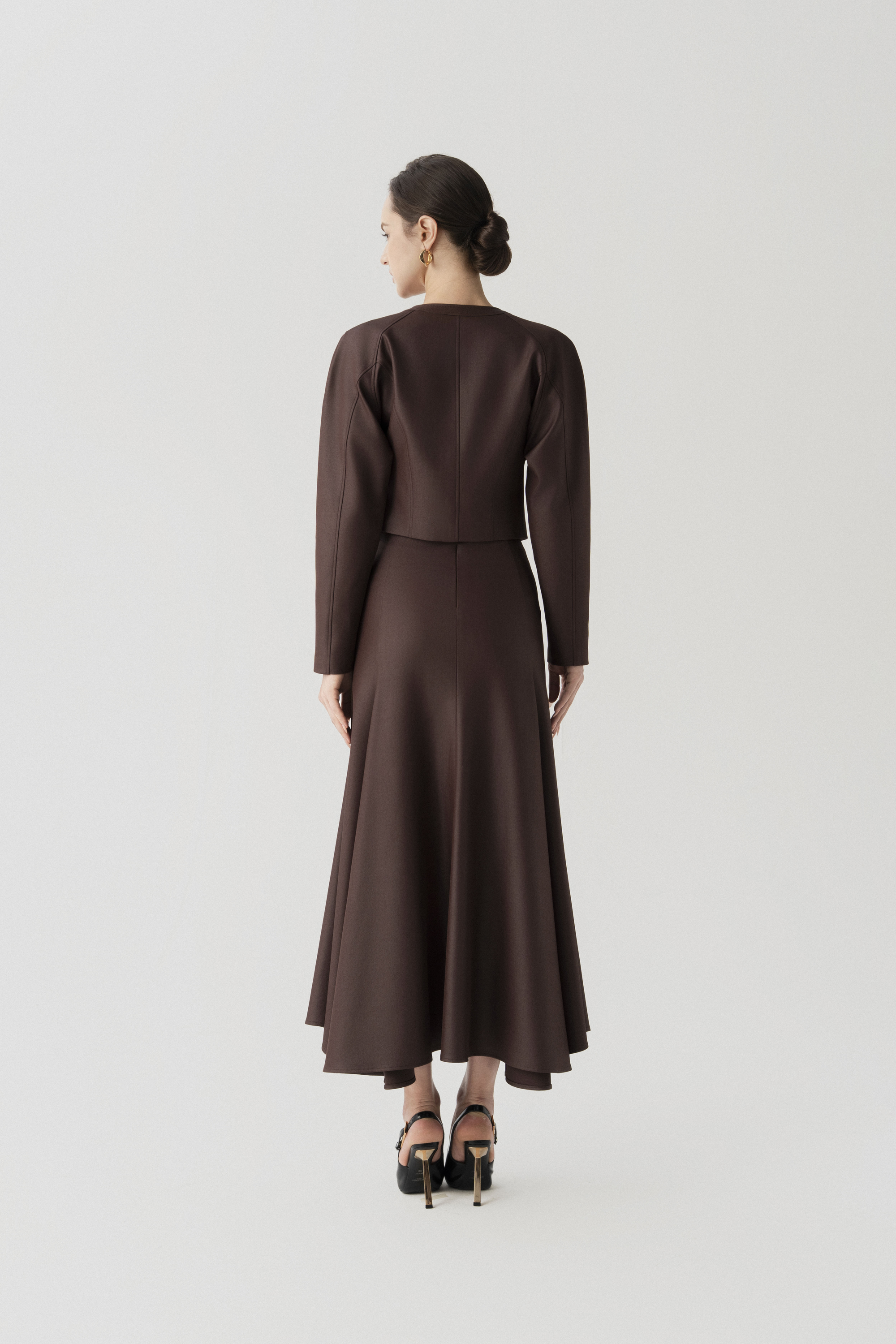 Halo Fishtail Skirt in Chicory Coffee