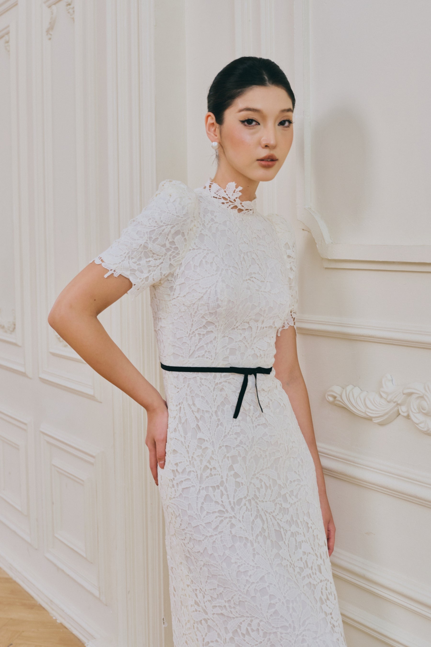 Hazel Lace A Line Maxi Dress