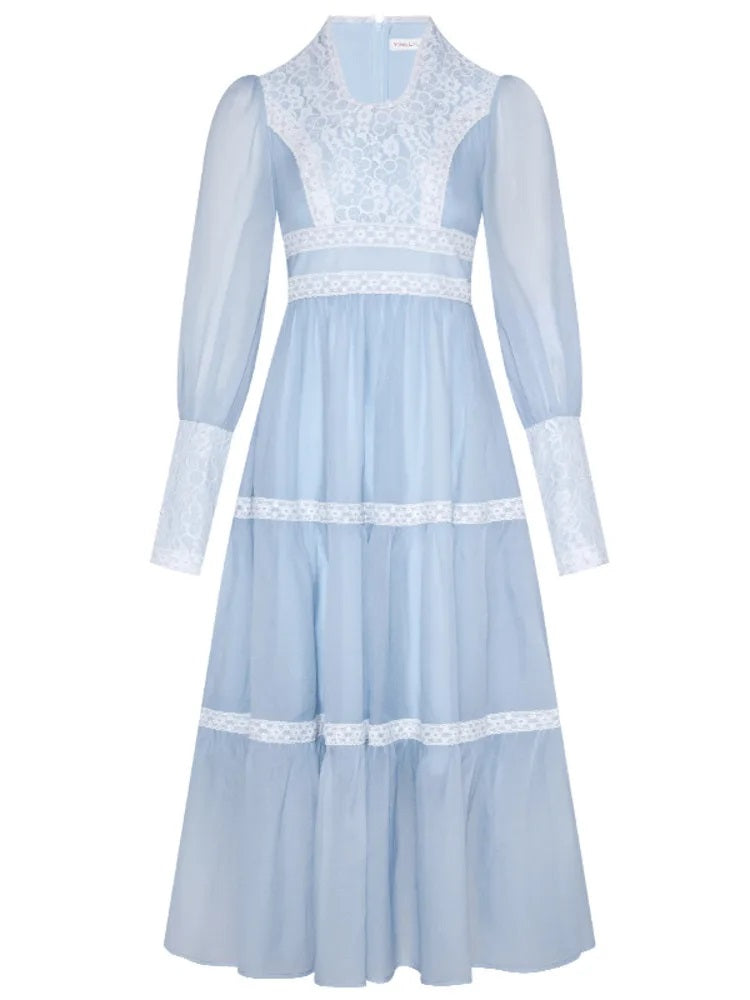 DRESS STYLE - SO282-Midi Dress-onlinemarkat-blue-XS - US 2-onlinemarkat