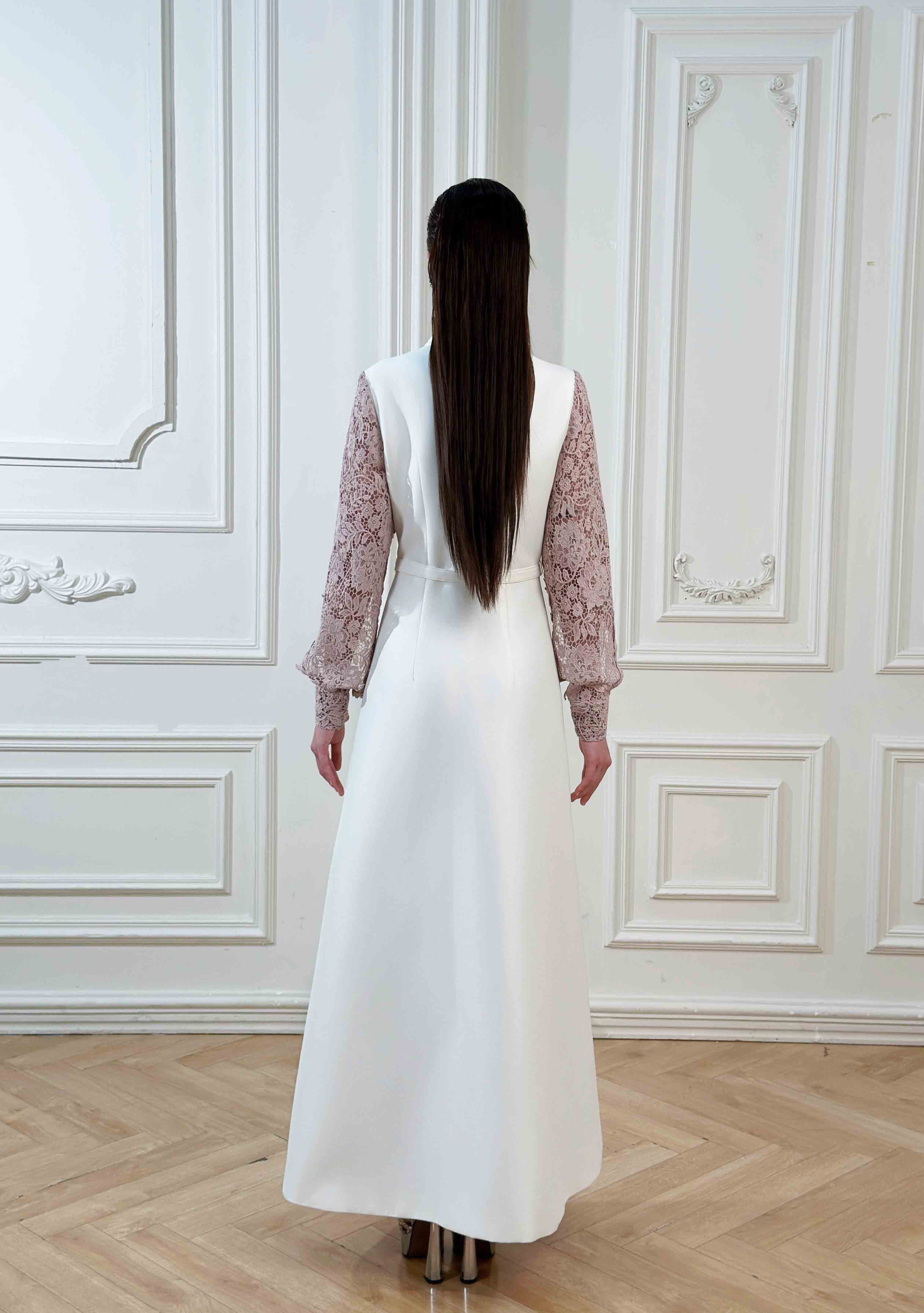 Lacy Dress – Bone White Maxi Dress