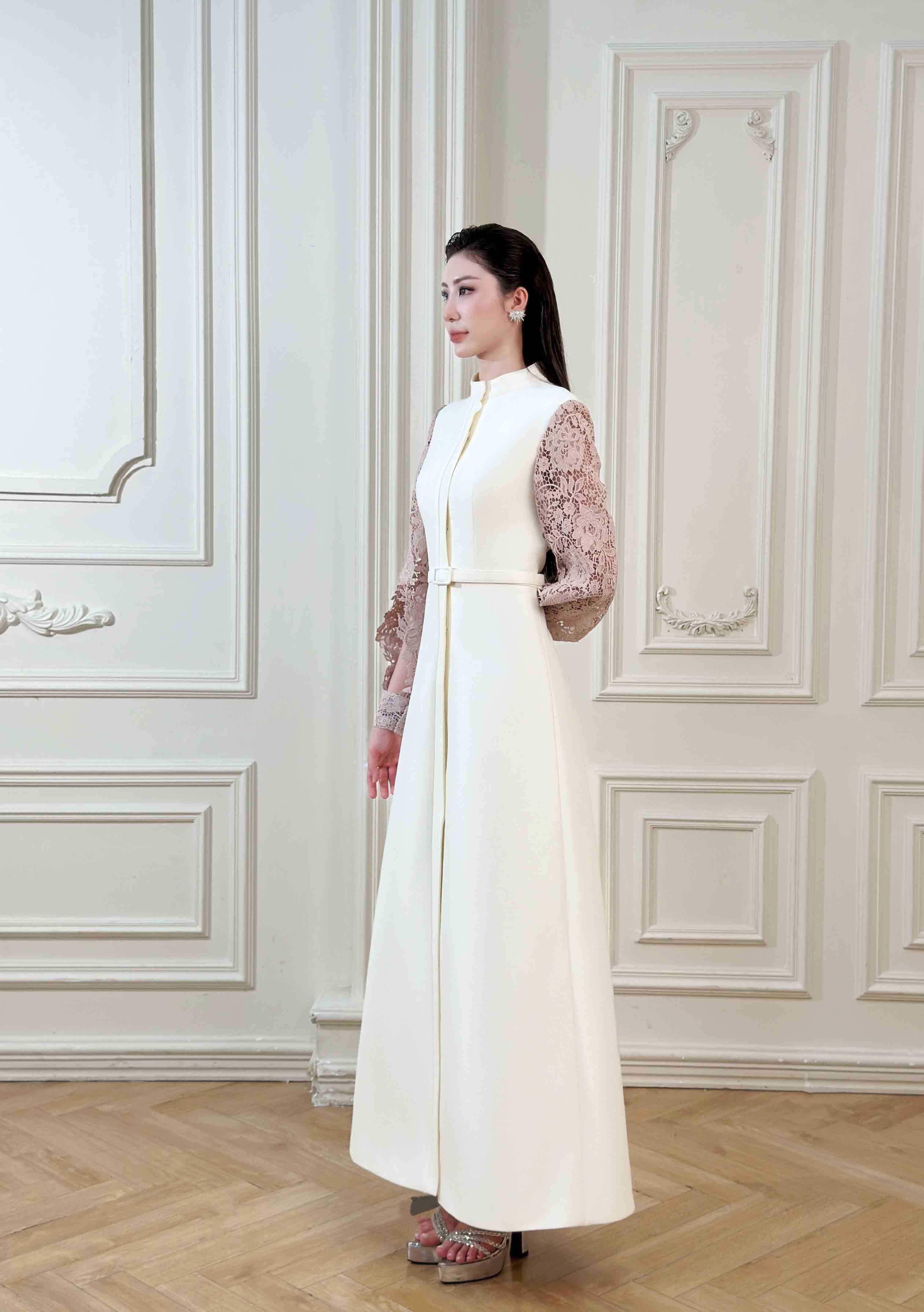 Lacy Dress – Bone White Maxi Dress