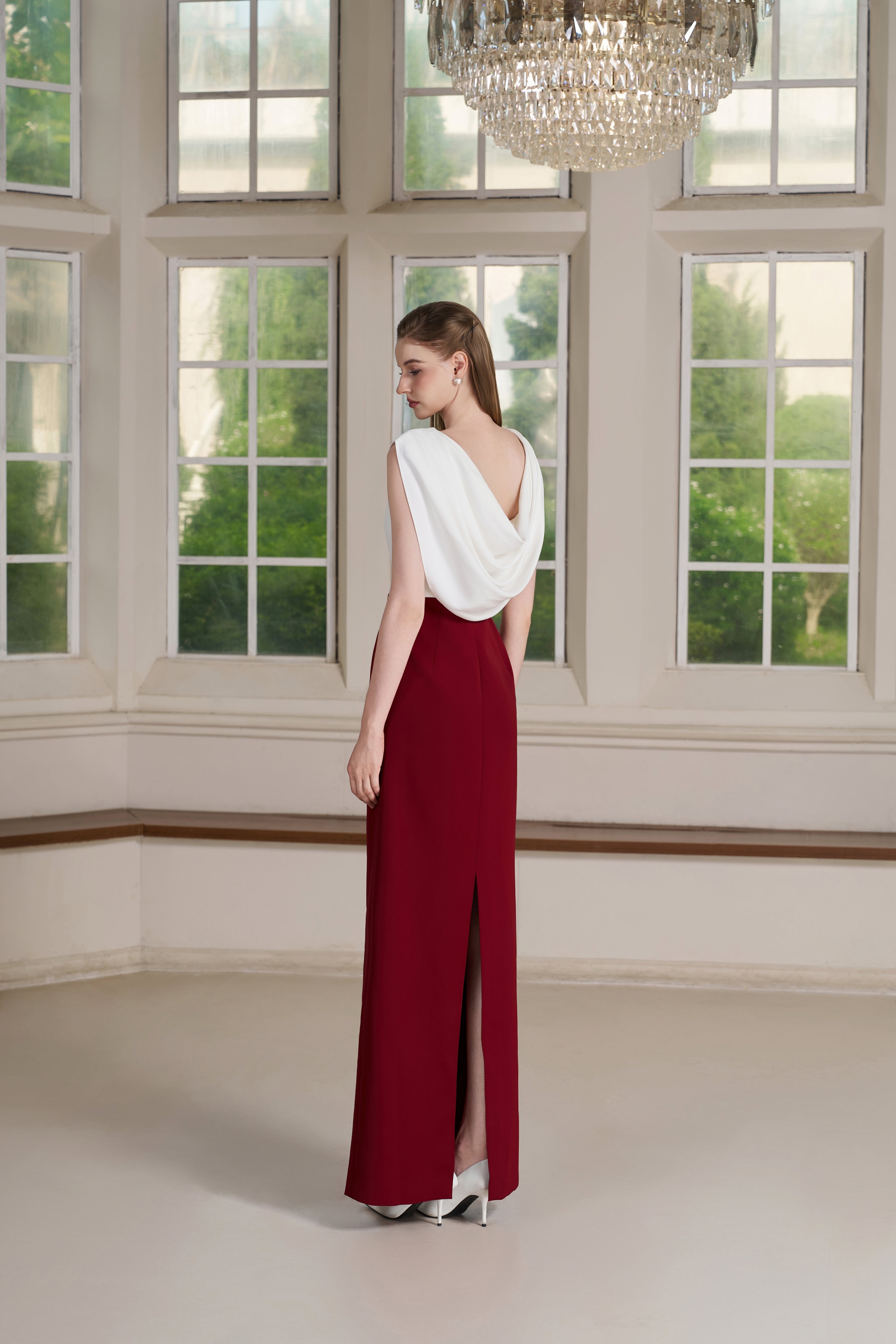 Ira Dress – Burgundy Maxi Dress