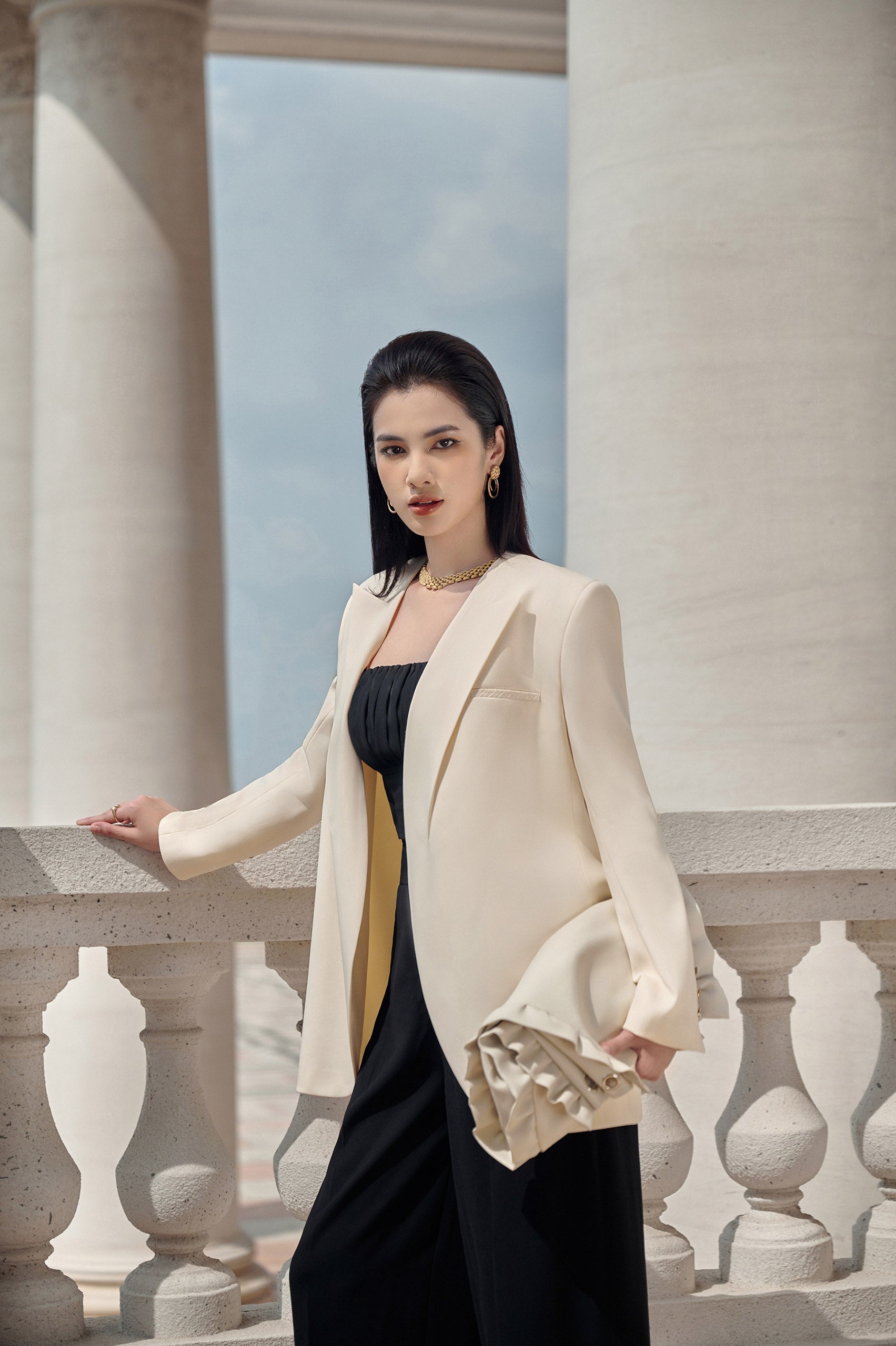 Ivory Straight Blazer