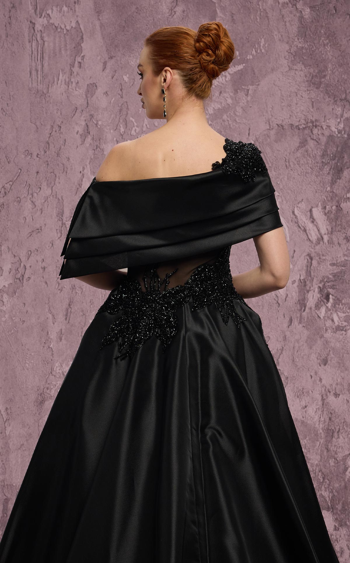 MNM Couture J03128: One-Shoulder Taffeta Ballgown