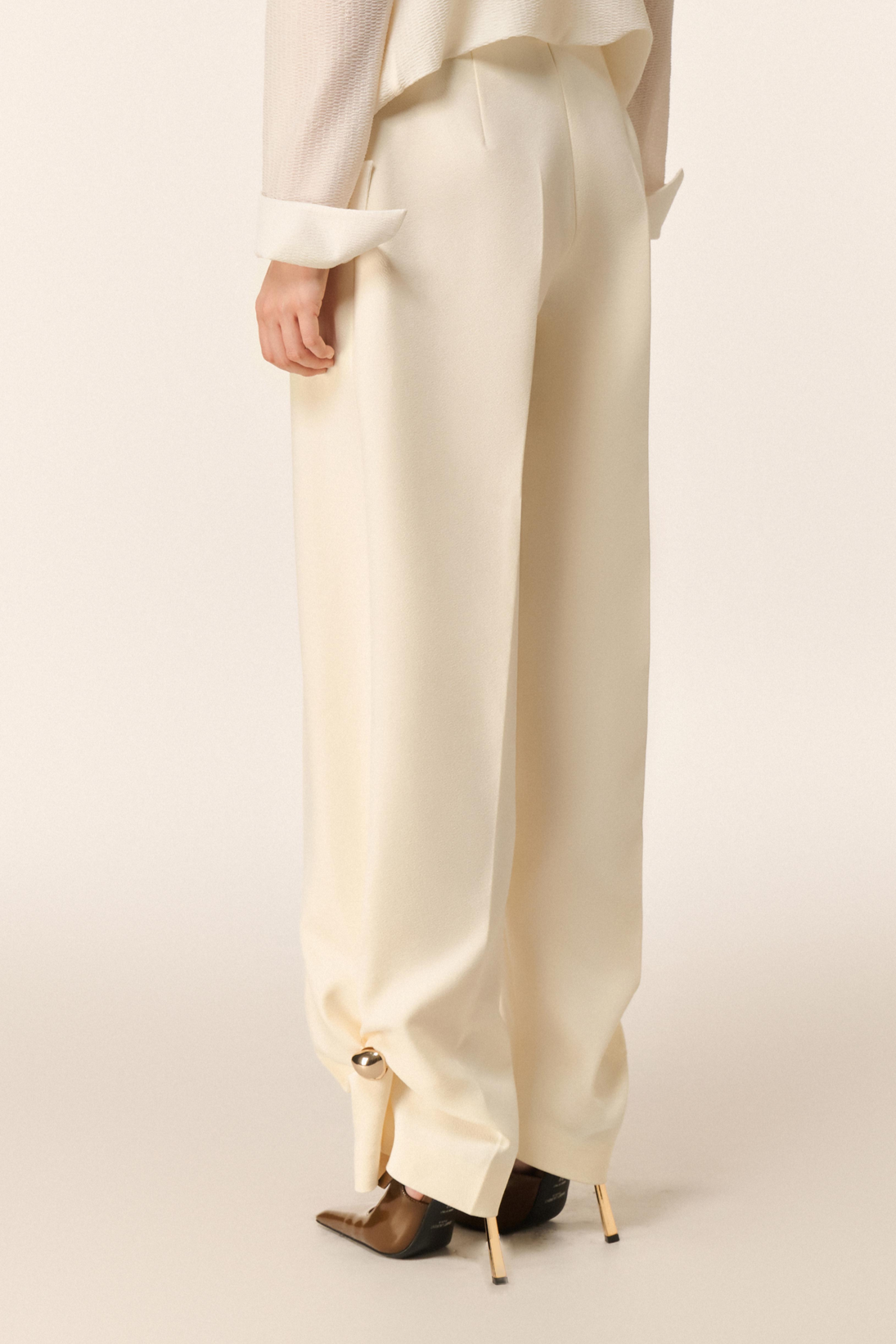 Jacquard Double Knit Crepe Pants