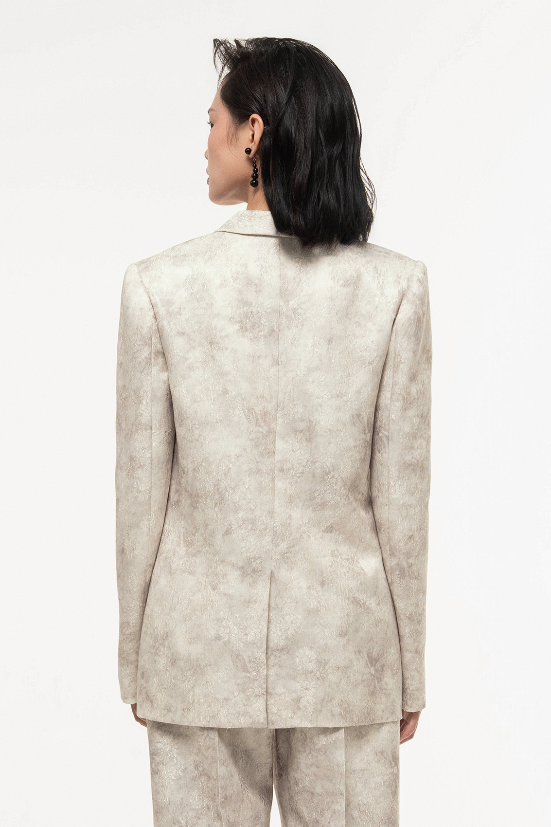 Jacquard V-Neck Blazer