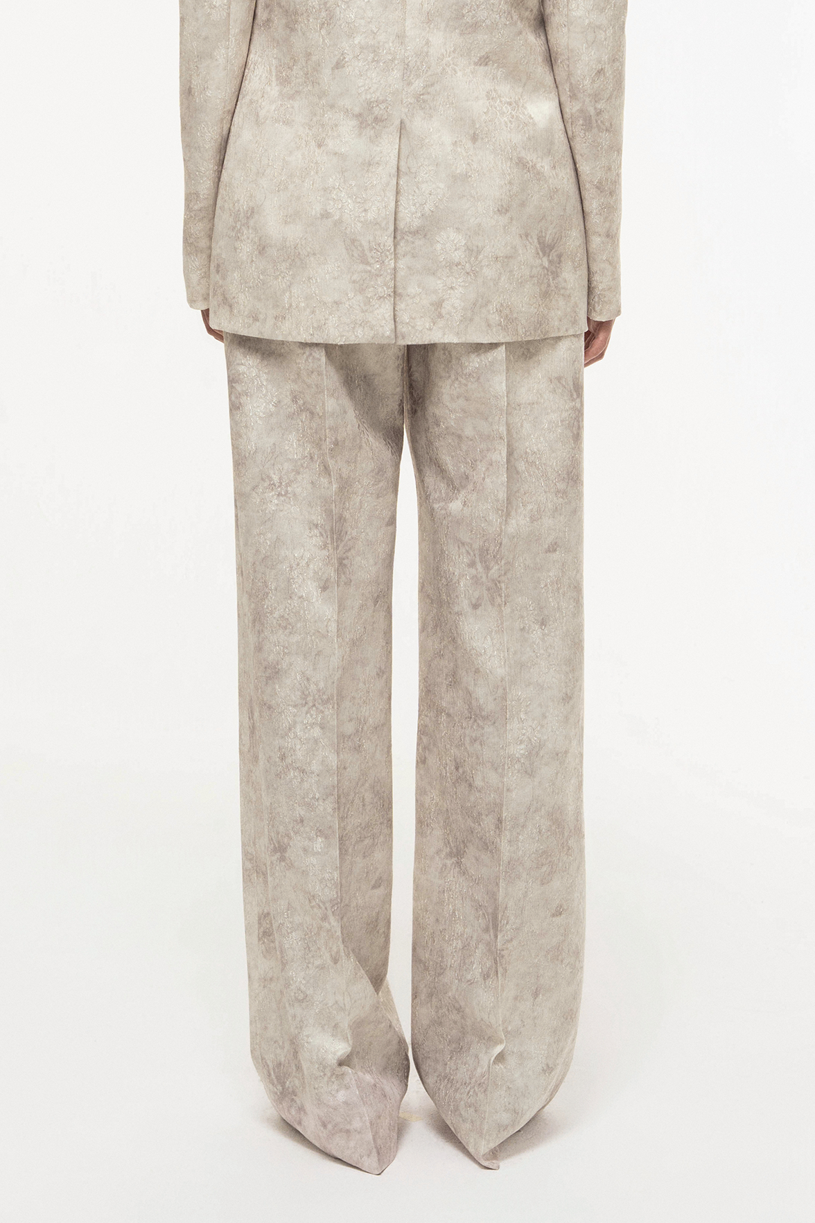 Jacquard Wide-Leg Pants