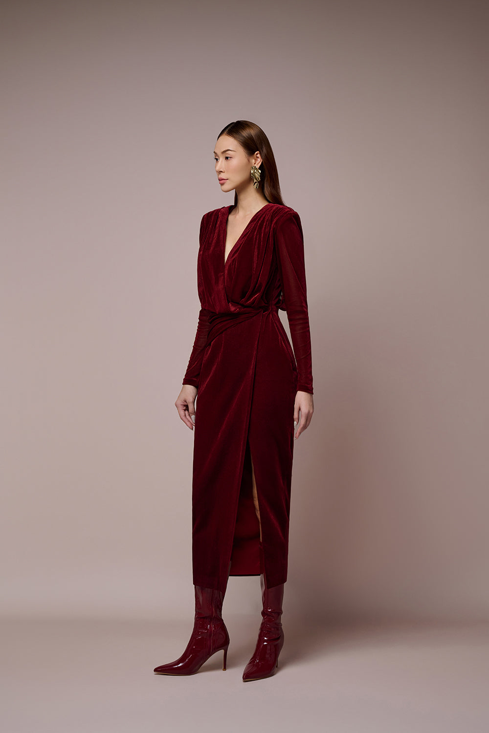 Julia Wine Pencil Dress