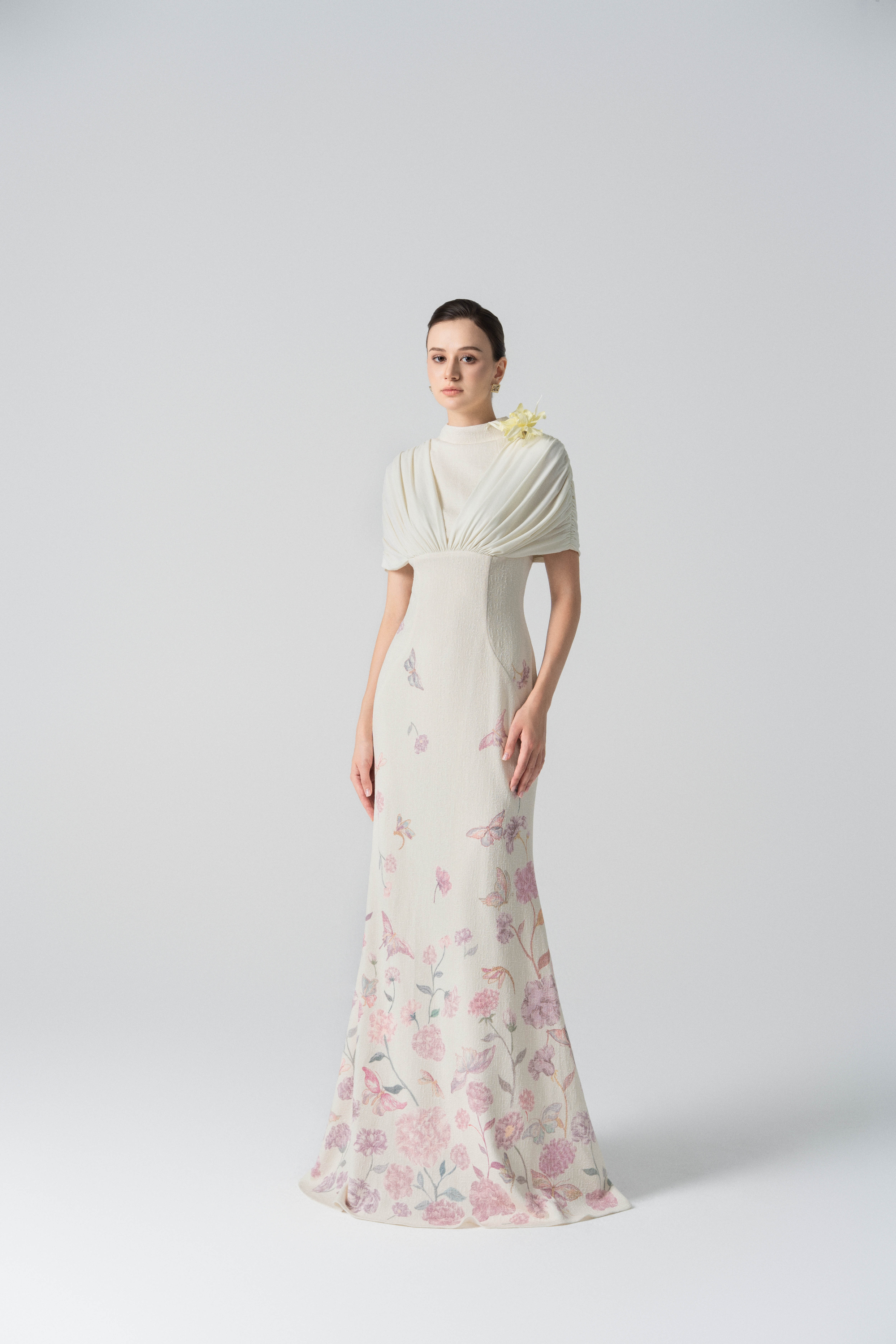 Petal Whisper Gown in Angel Wing