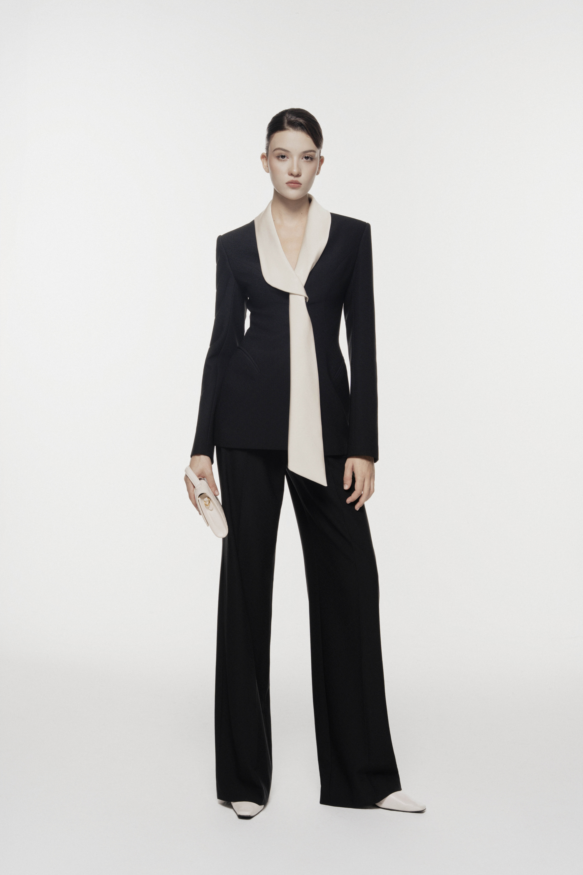 Silk-Scarf Lapel Tailored Vest