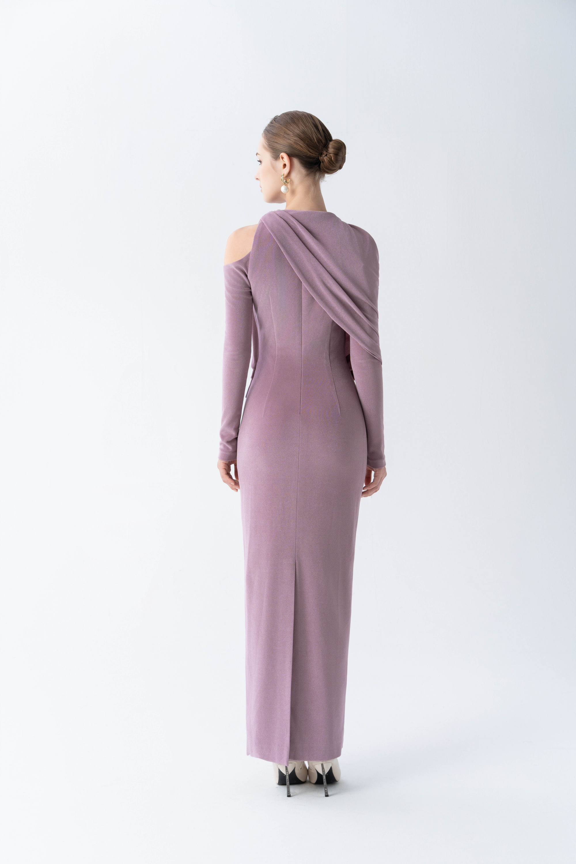 Asymmetry Whisper Midi Dress