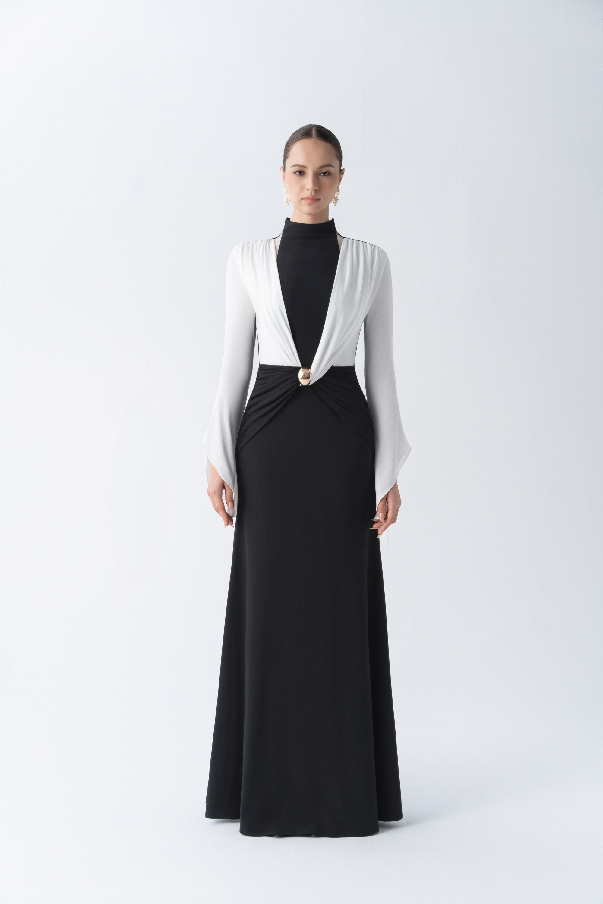 Twilight Cascade Midi Gown