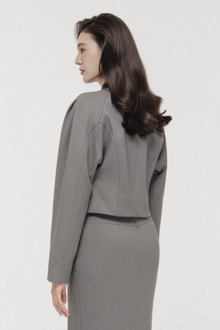 Solstice Cropped Jacket in Monument