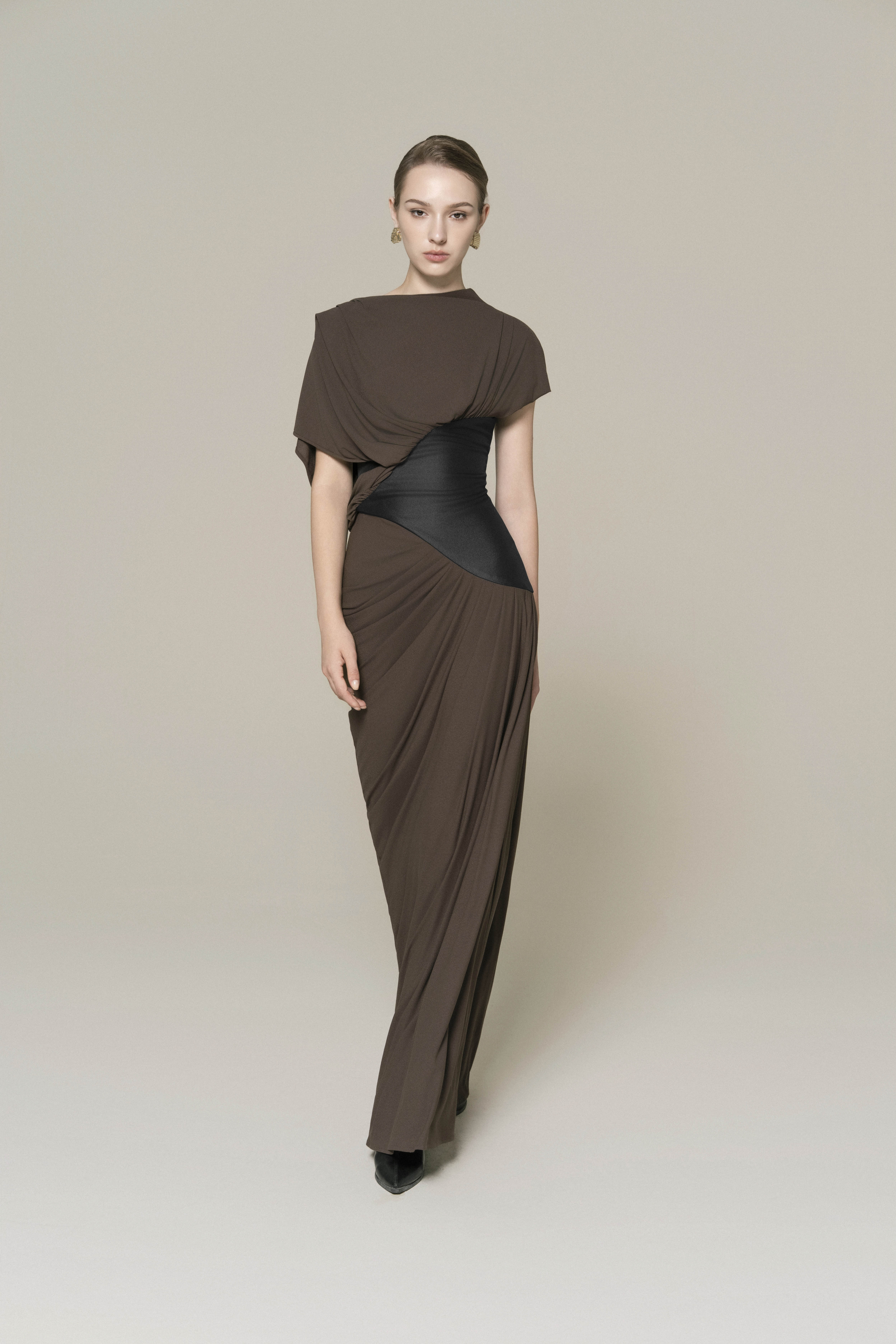 Umber Eclipse Midi Dress