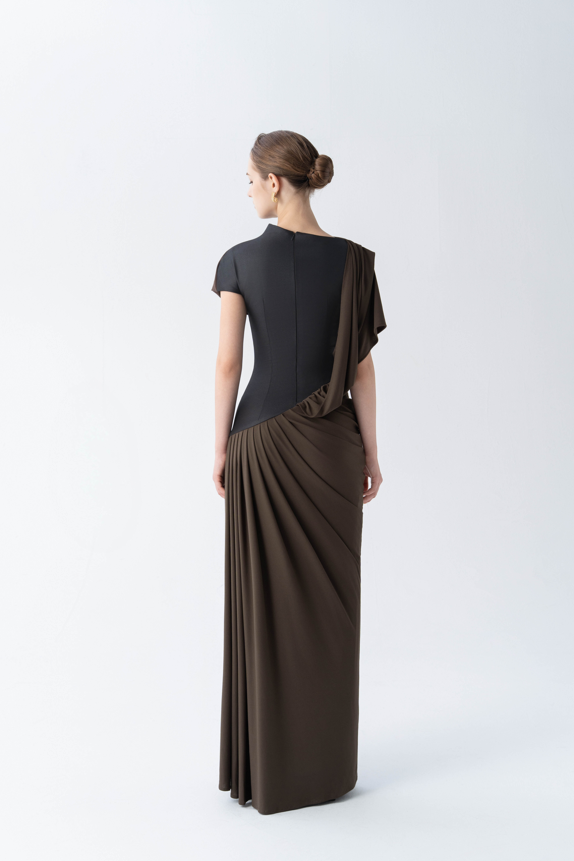 Umber Eclipse Midi Dress