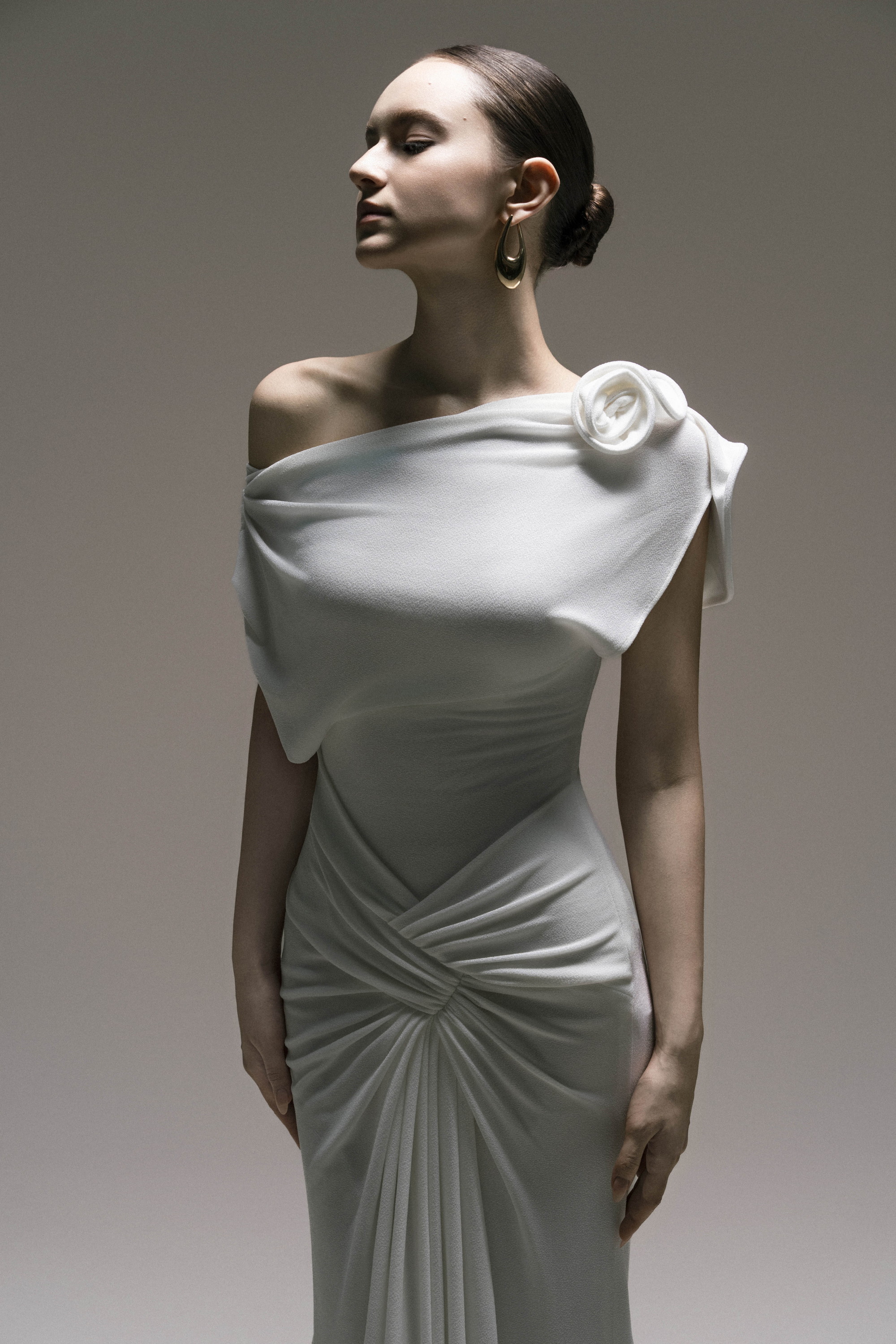 Orchid Drape Gown