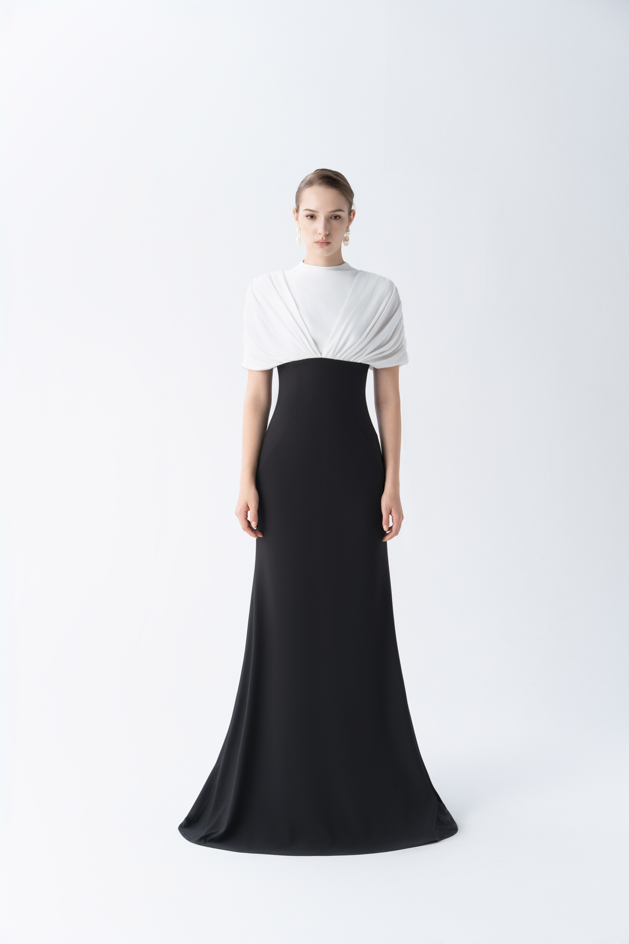Nocturne Monochrome Gown | Black & White Fishtail Dress Nocturne Monochrome Gown | Black & White Fishtail Dress