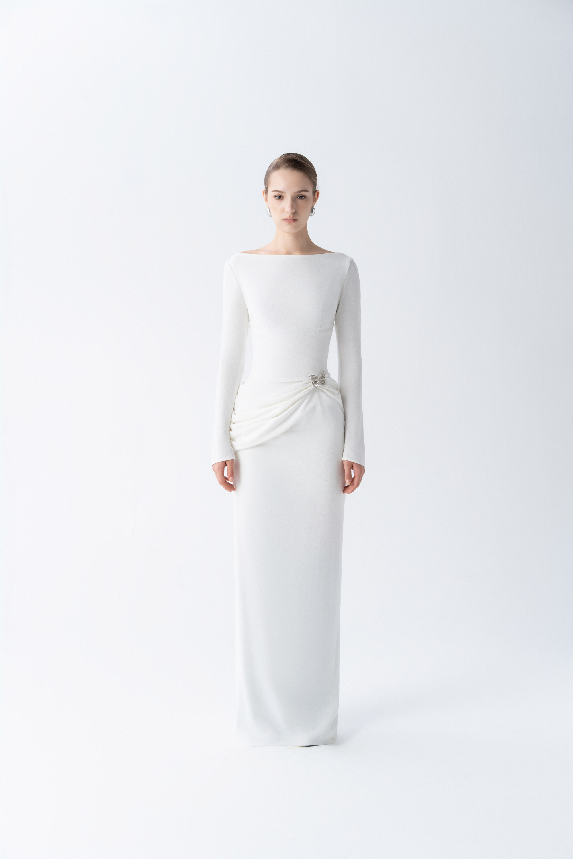 Ethereal Curve Pencil Gown