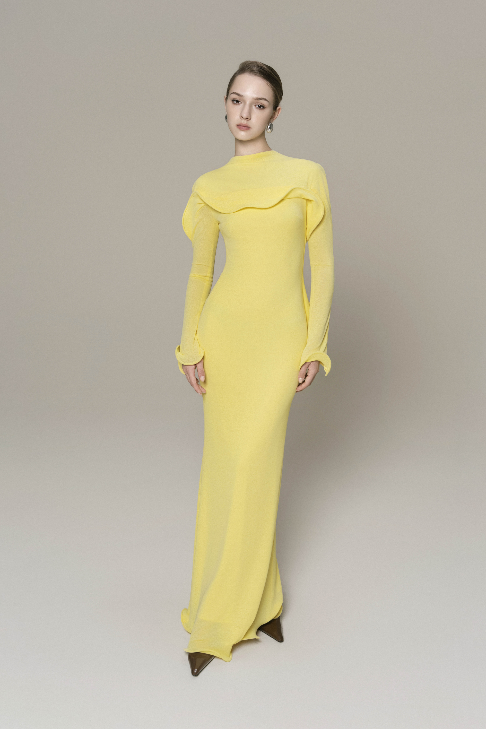 Cascade Ruffle Midi Dress