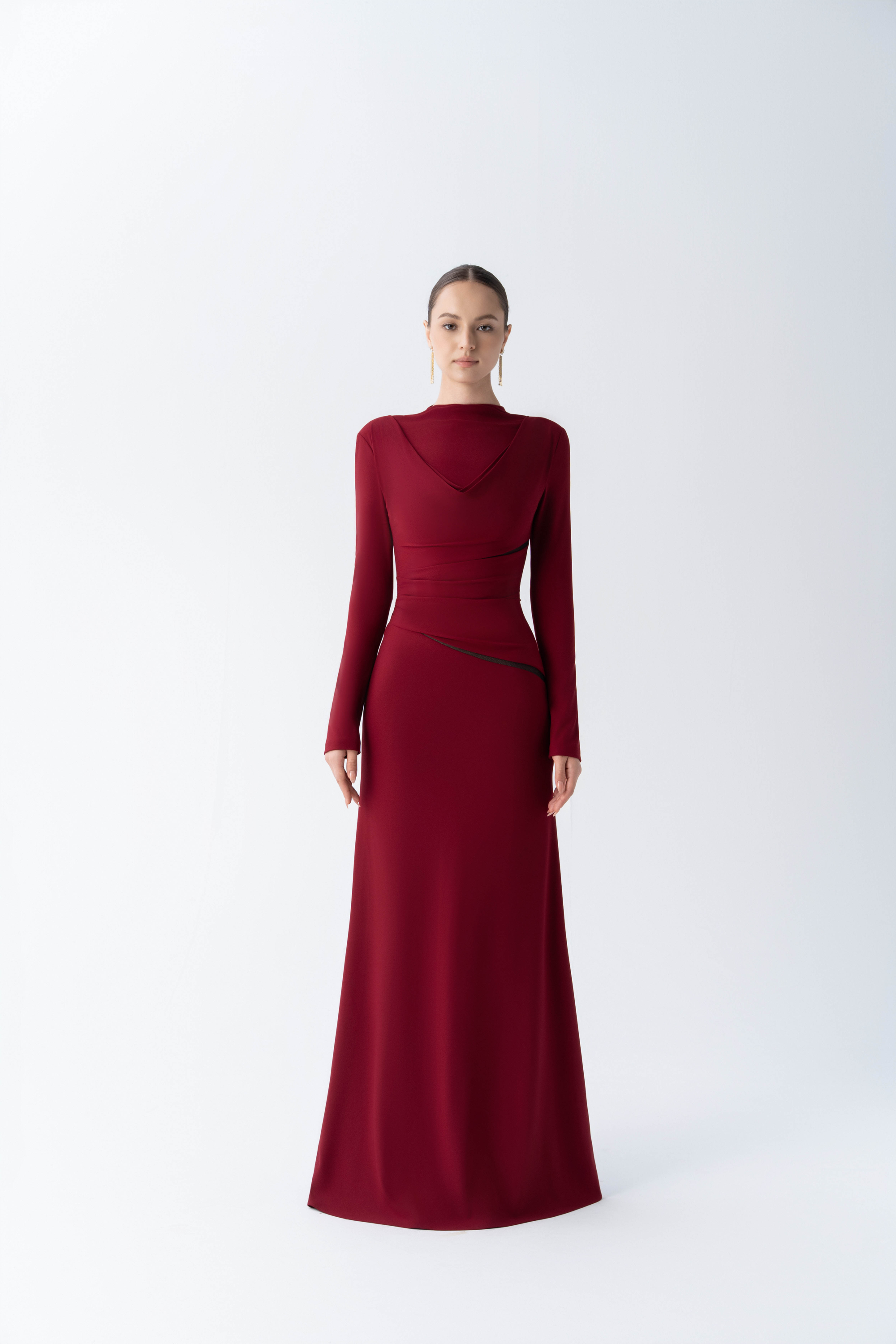 fishtail cut dress Stunning Summer Fishtail Chiffon Dress with Plunging Neckline and Back Canary Houze