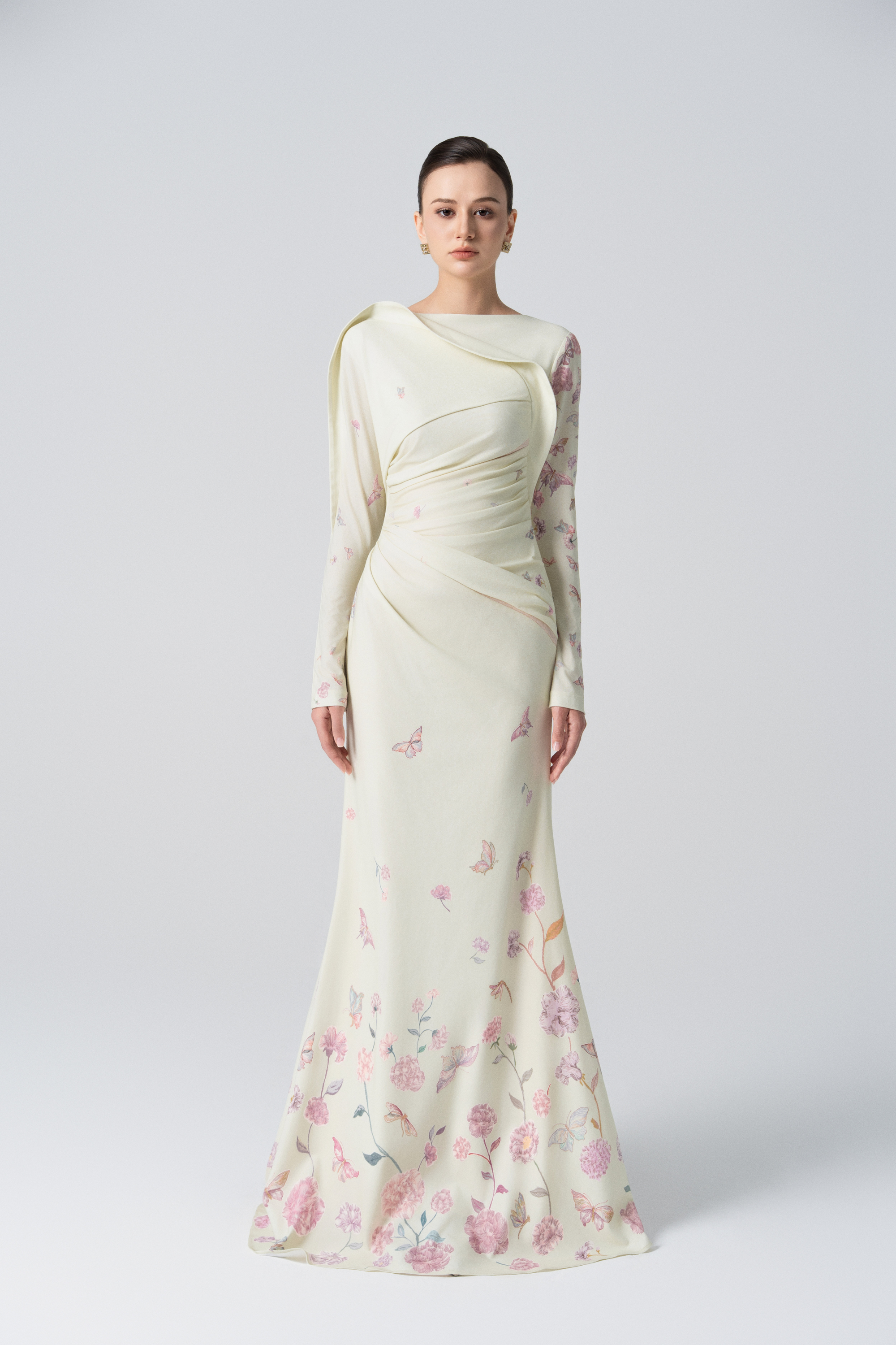 Morning Mist Fishtail Dress in Lemonade