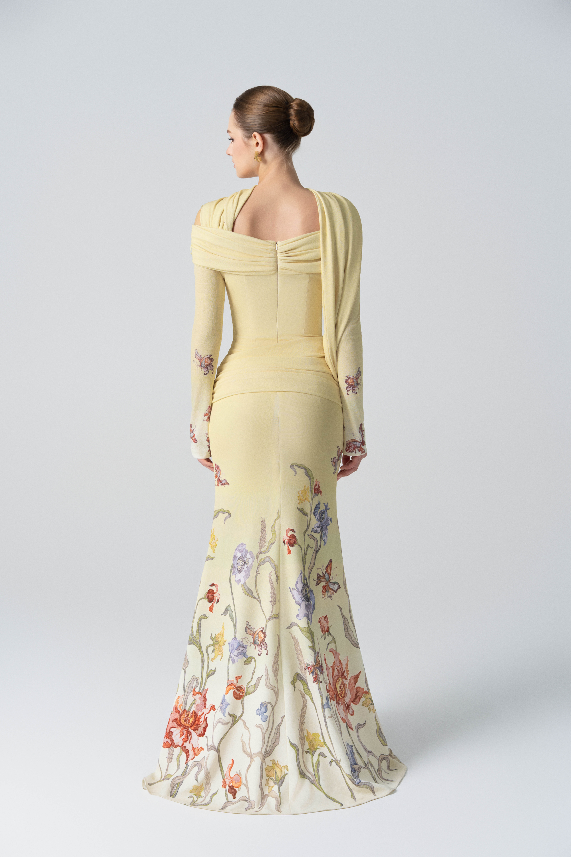 Blooming Grace Gown in Purple Ash Ombre