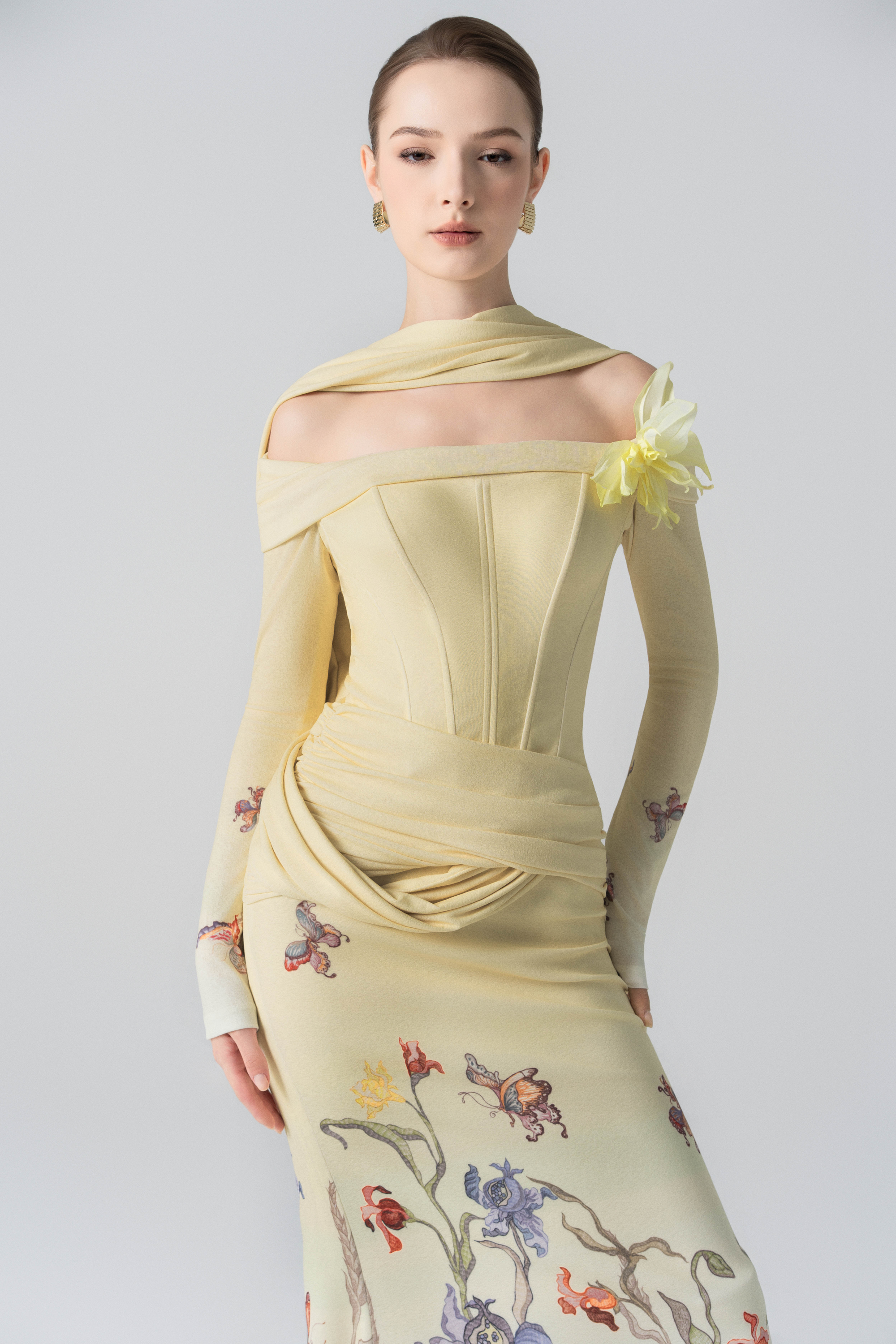 Blooming Grace Gown in Purple Ash Ombre