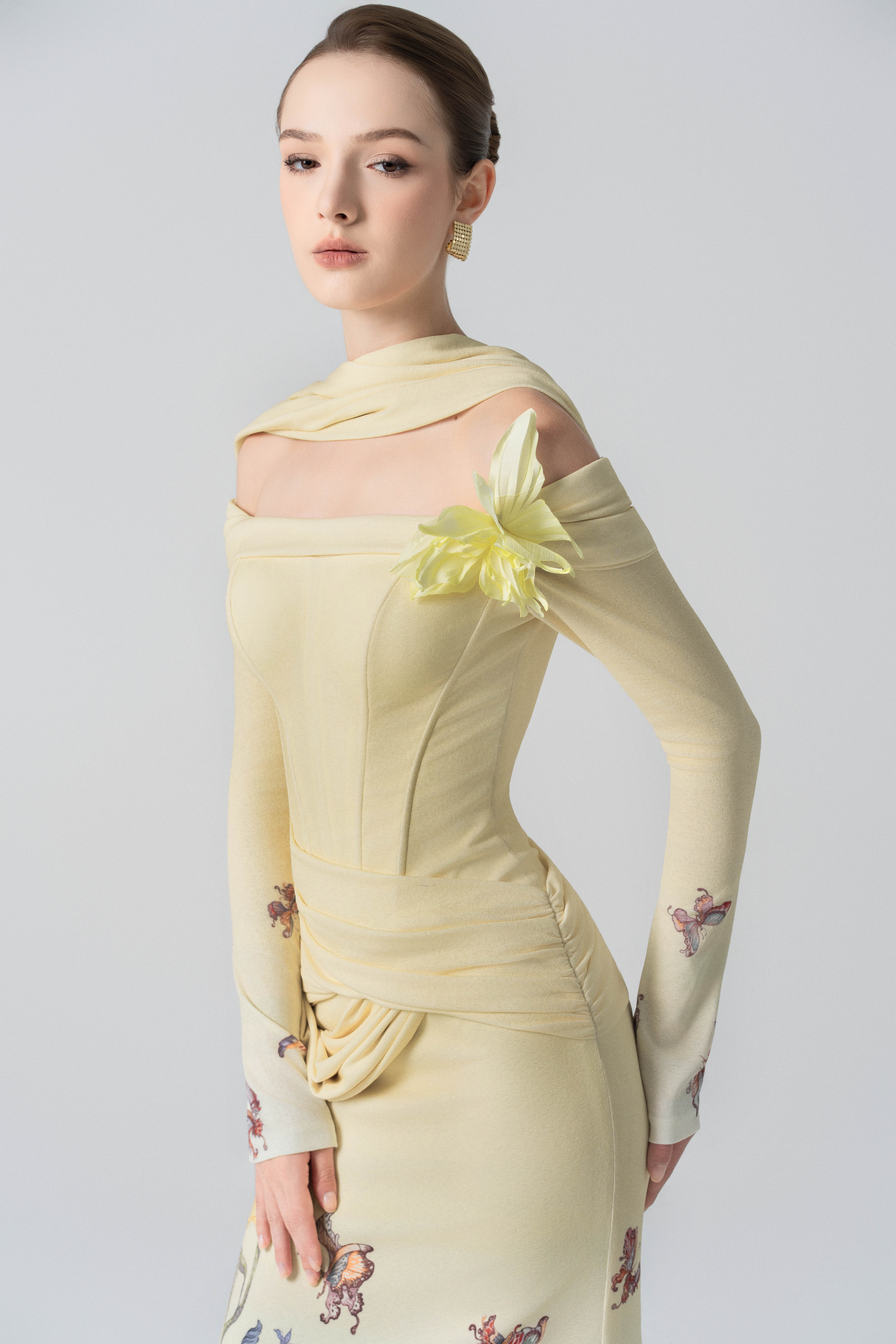 Blooming Grace Gown in Purple Ash Ombre