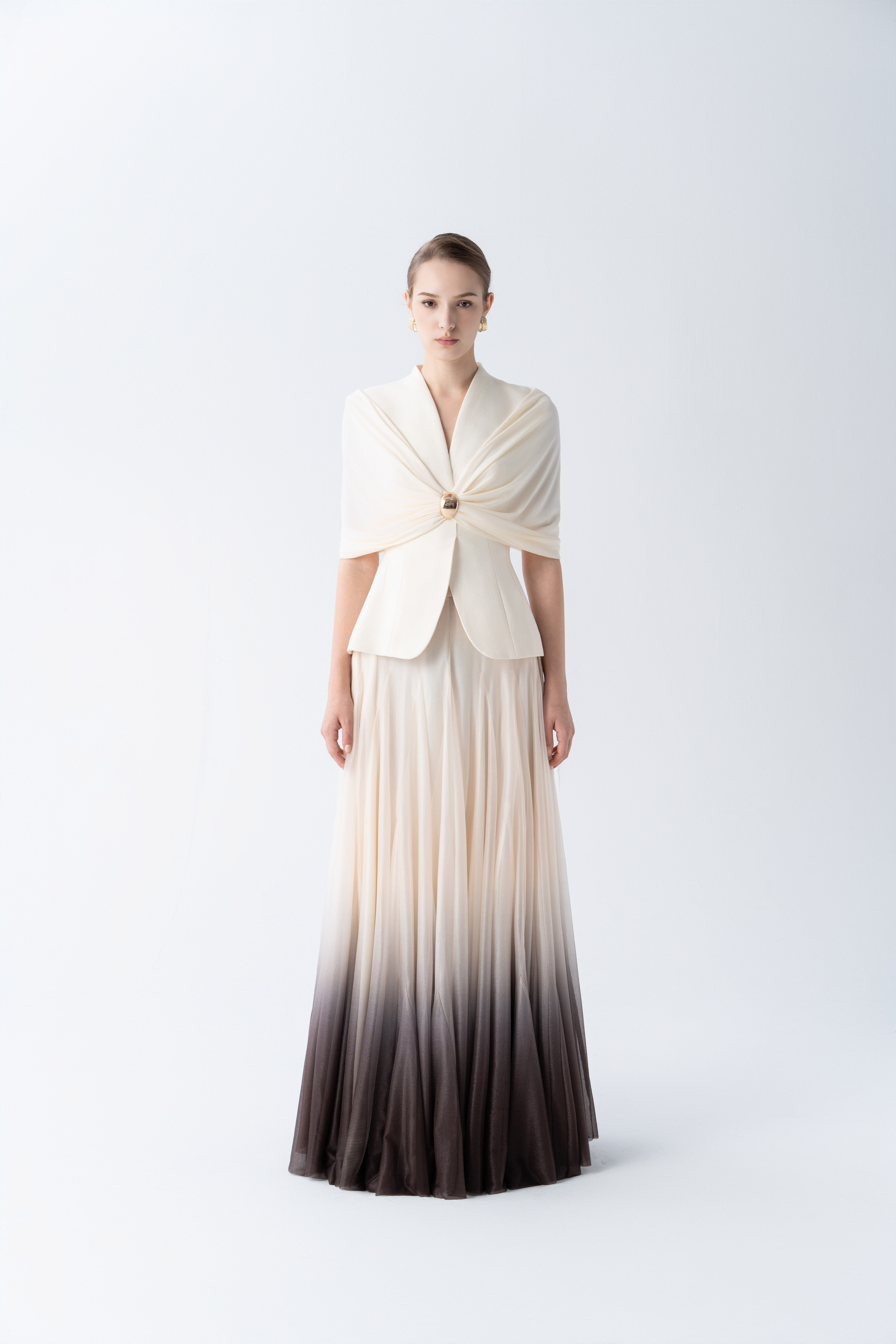 Halo Peplum Top & Ombre Horizon Skirt