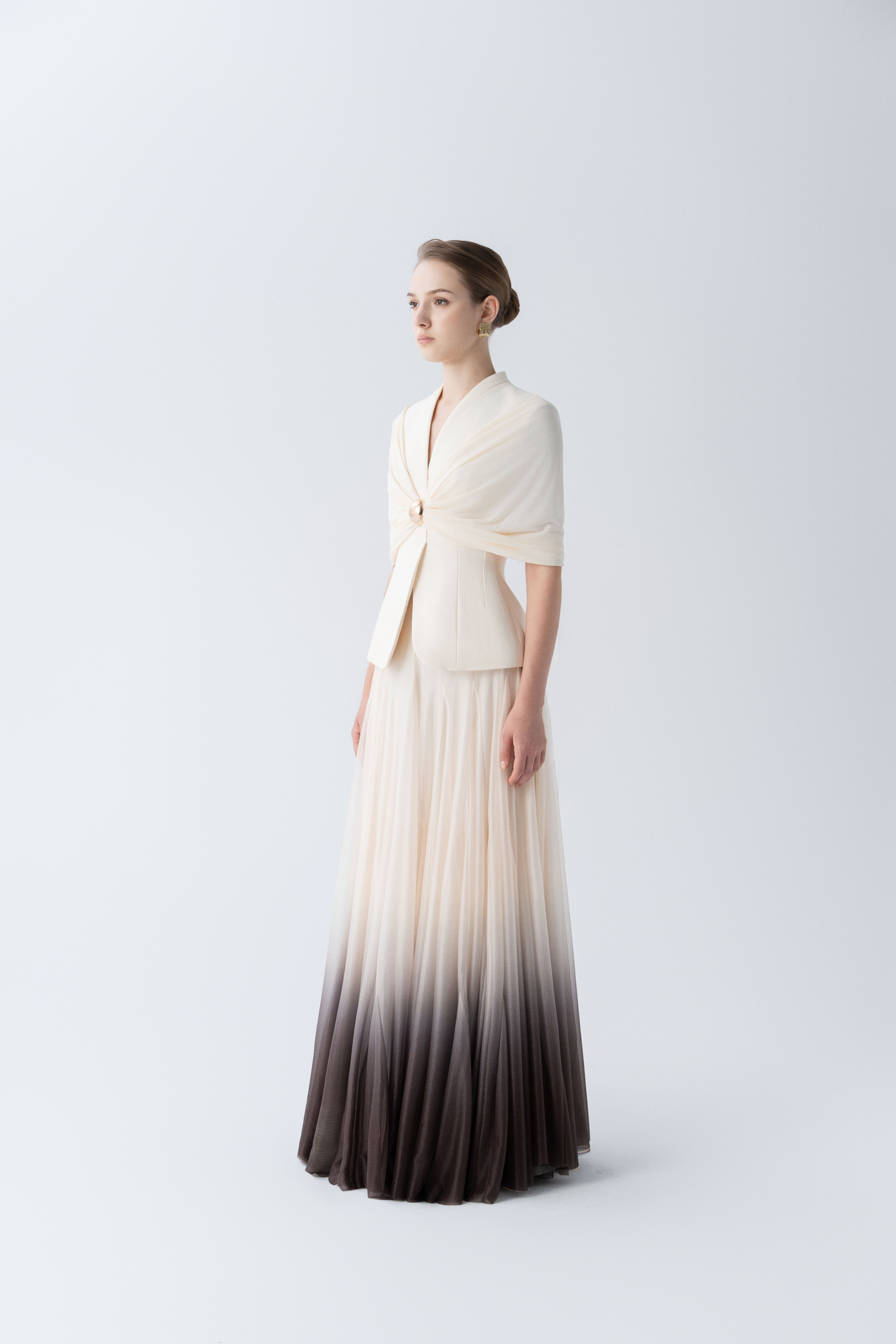 Halo Peplum Top & Ombre Horizon Skirt