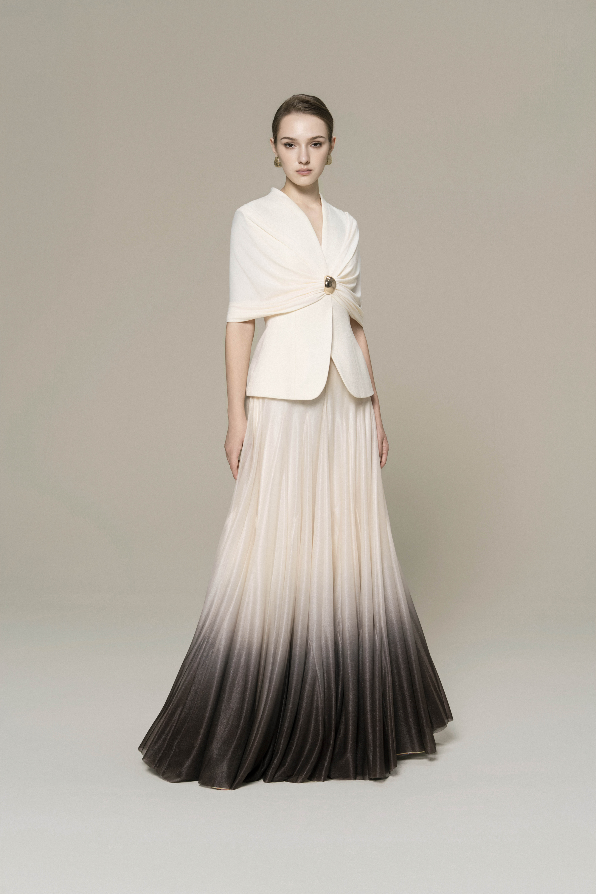 Halo Peplum Top & Ombre Horizon Skirt