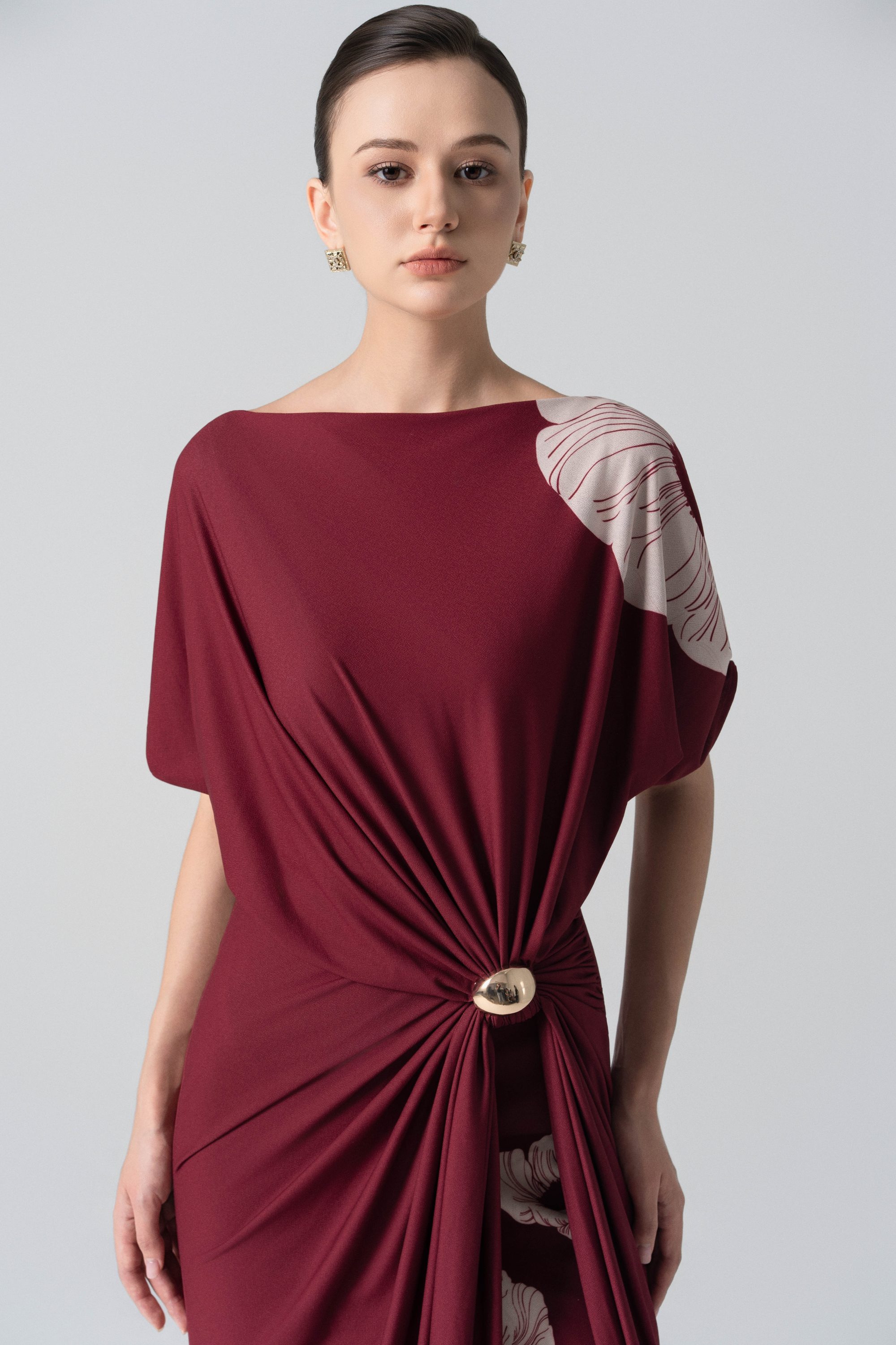 Desert Dusk Ombre Dress in Merlot