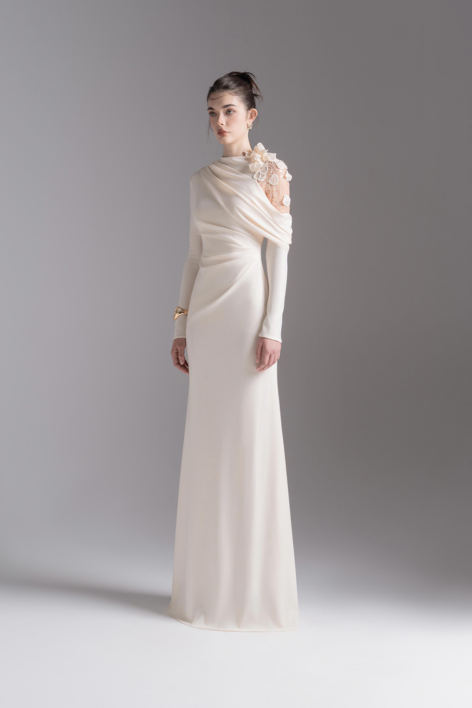 Lace Halo Midi in Cream