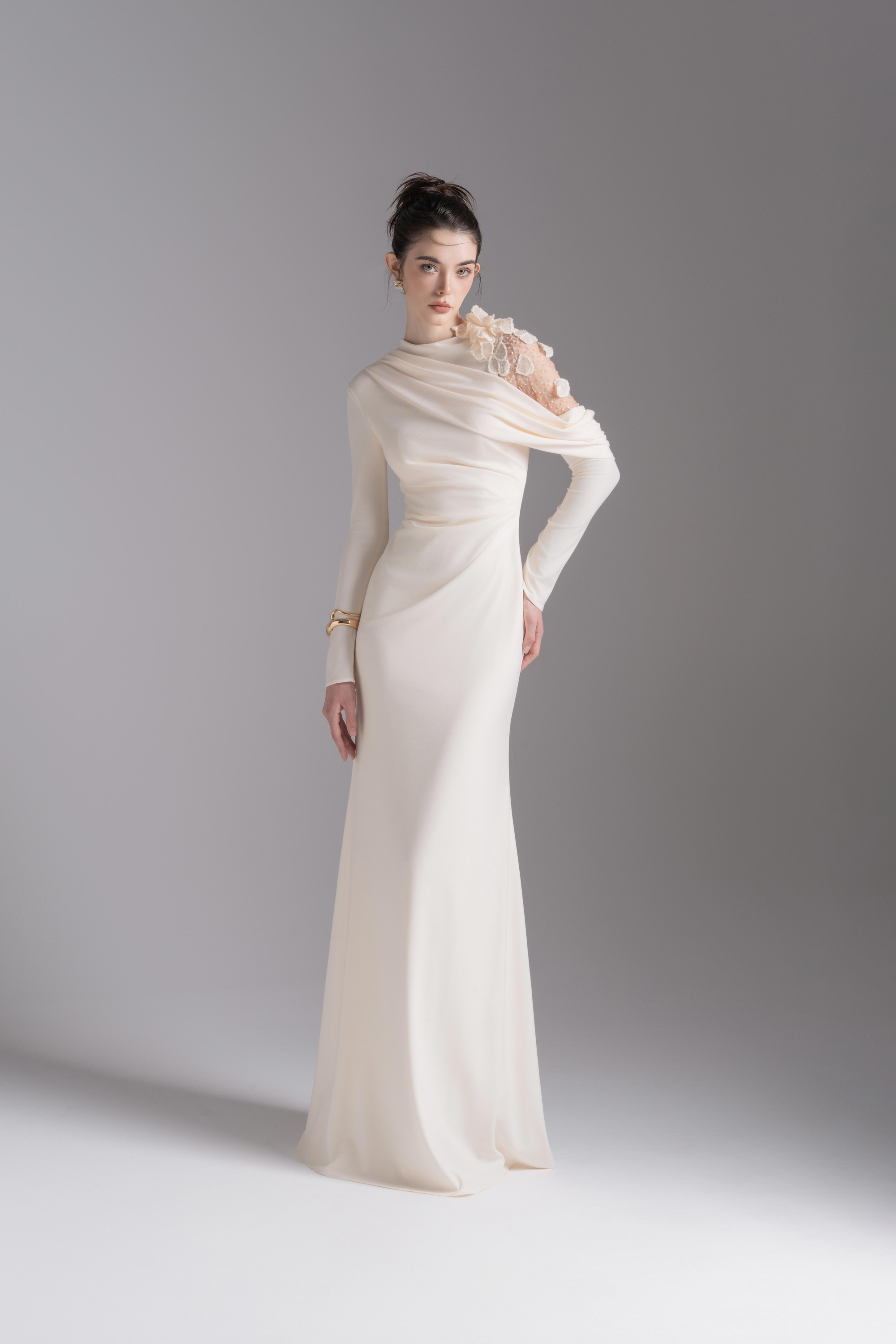 Lace Halo Midi in Cream