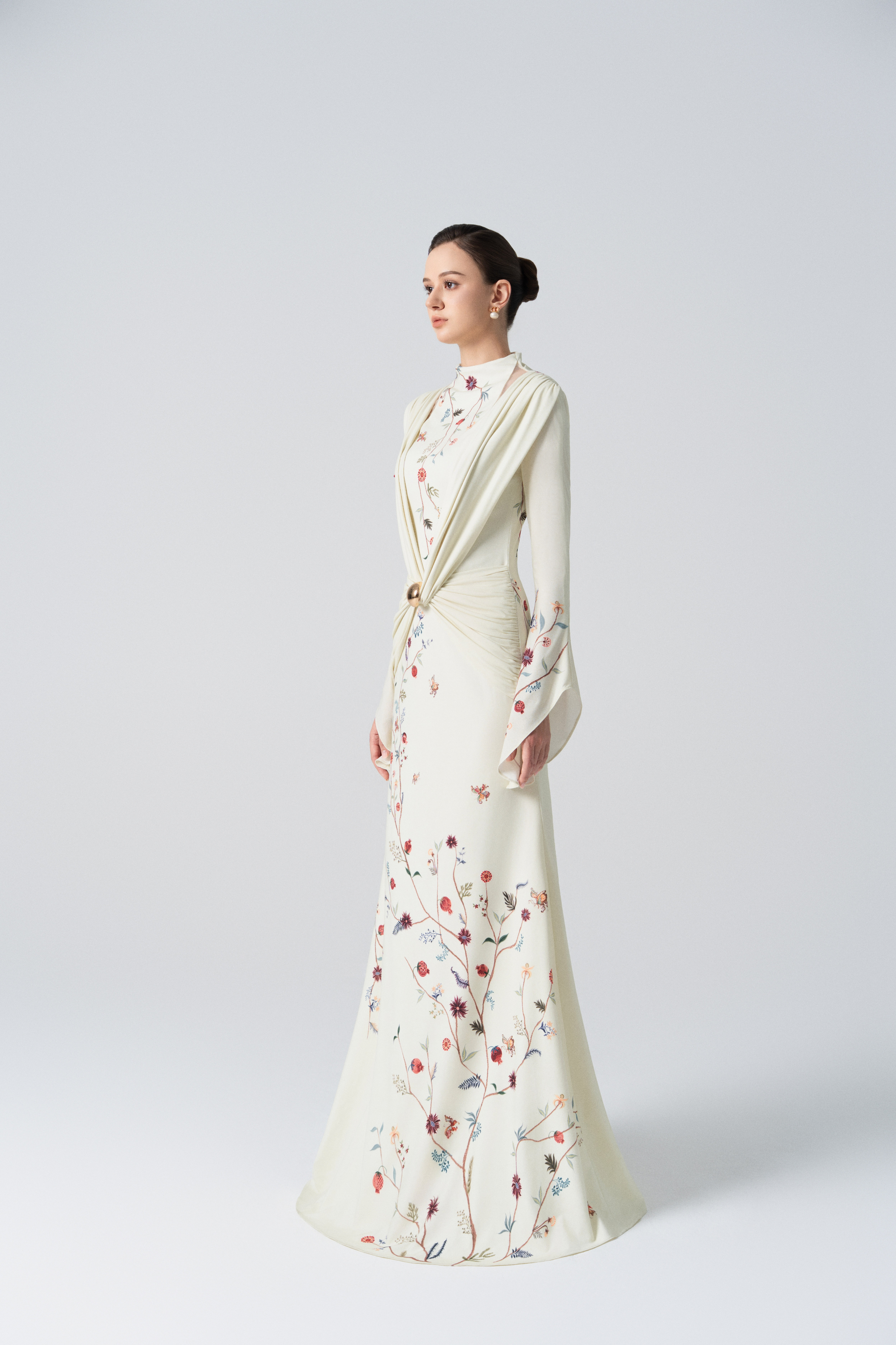 Dawnlight Midi Dress in Angel Wing