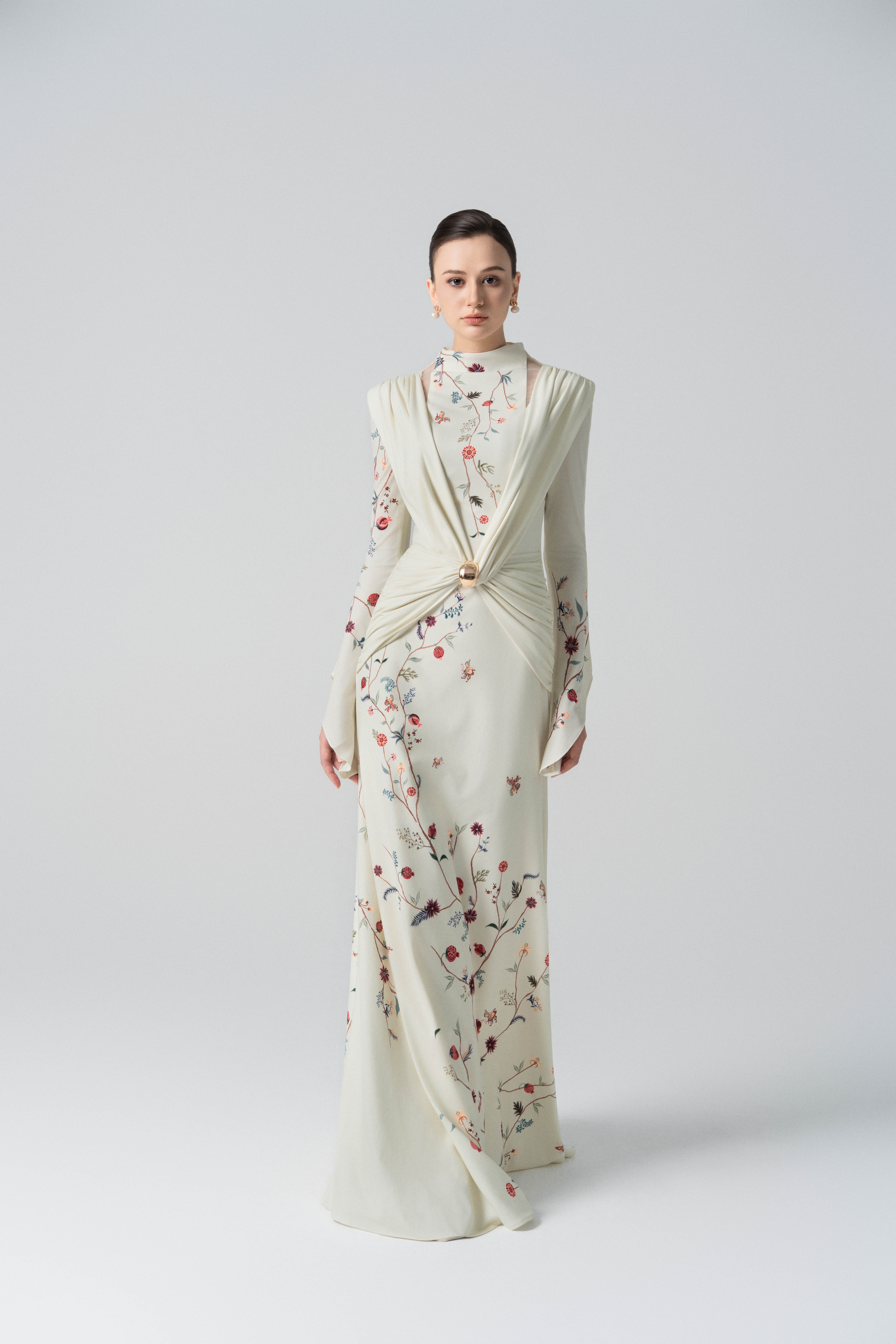 Dawnlight Midi Dress in Angel Wing