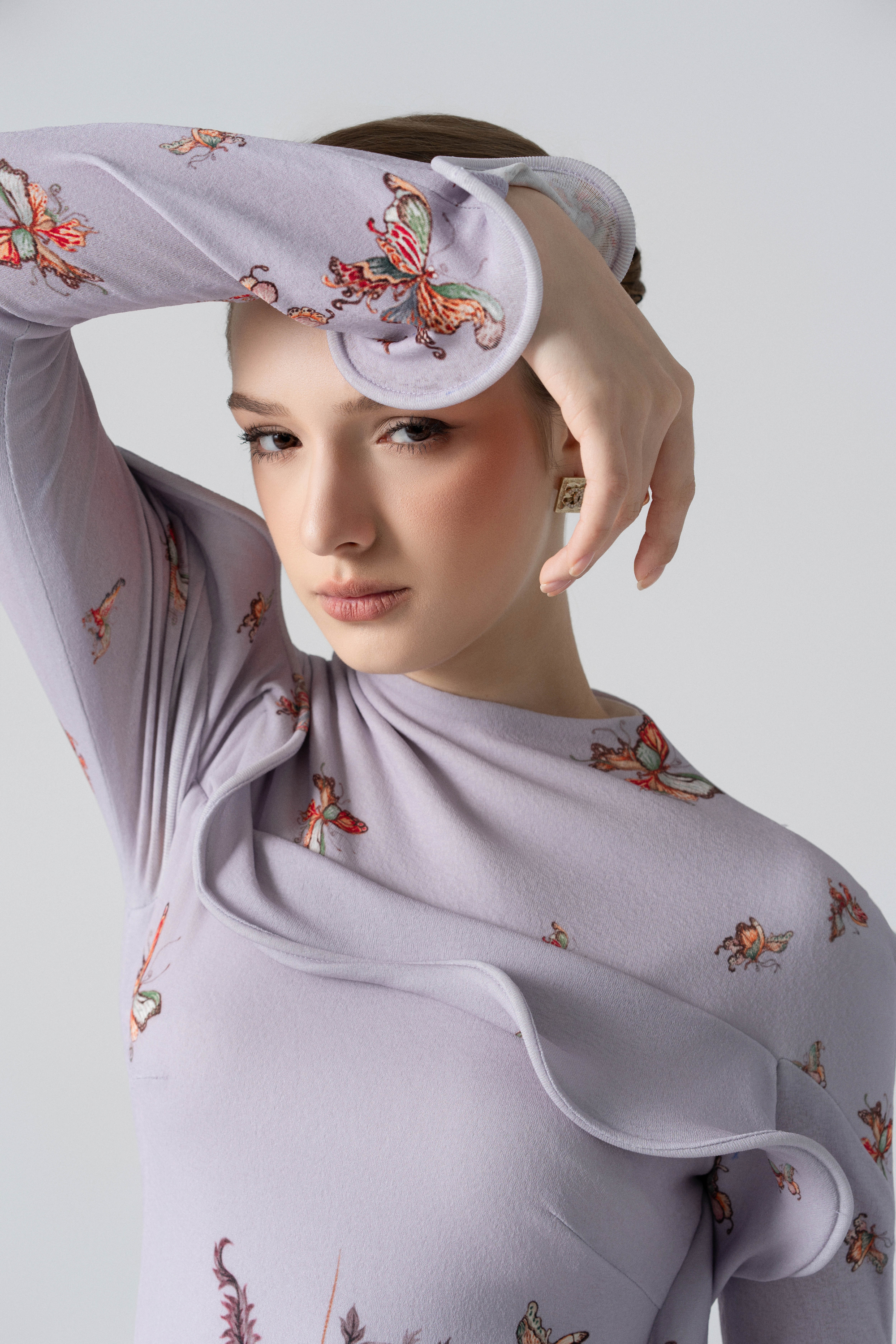 Starfall Bloom Fishtail Dress in Lavender Mittens