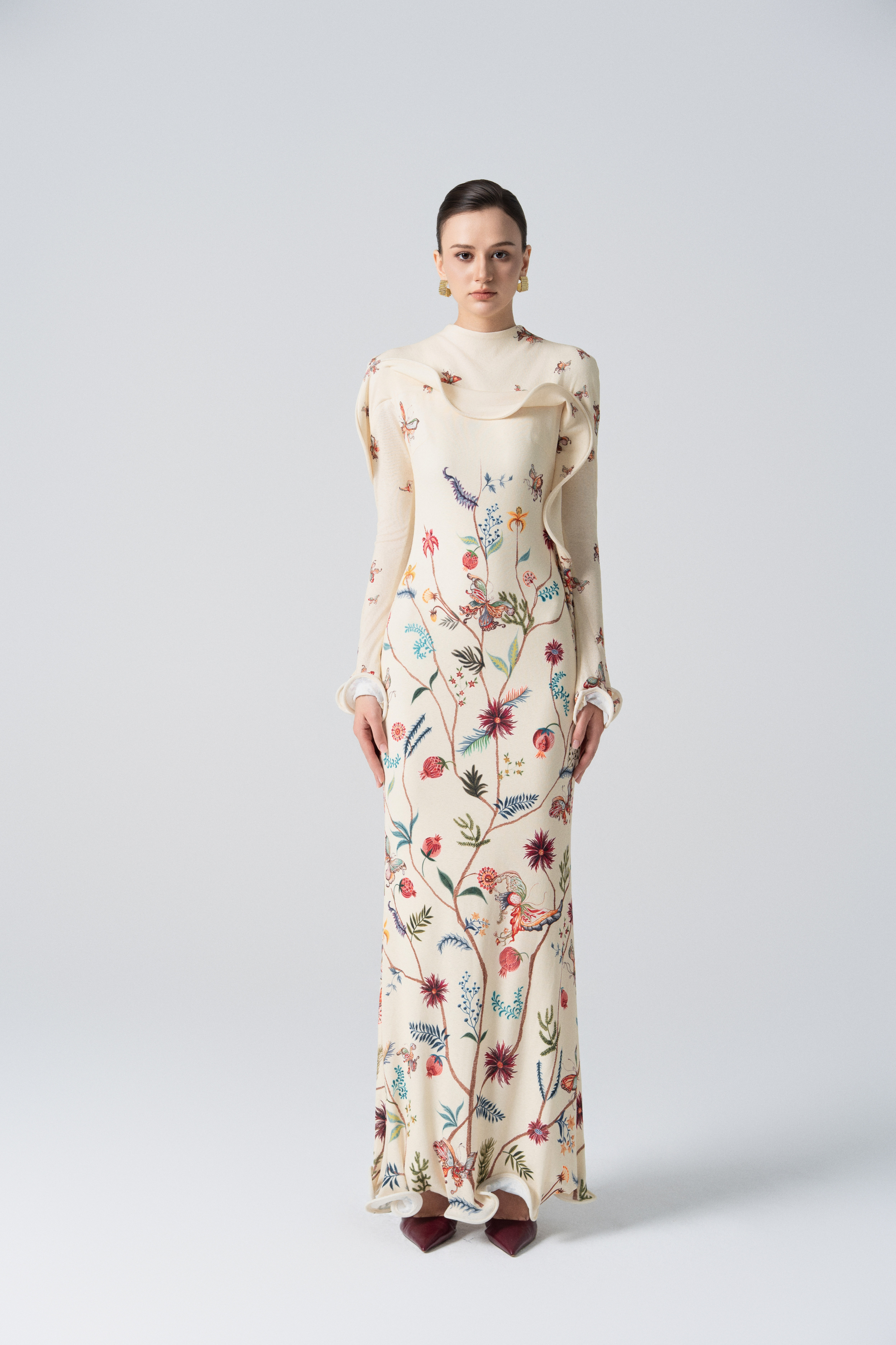 Starfall Bloom Fishtail Dress in Cannoli Cream